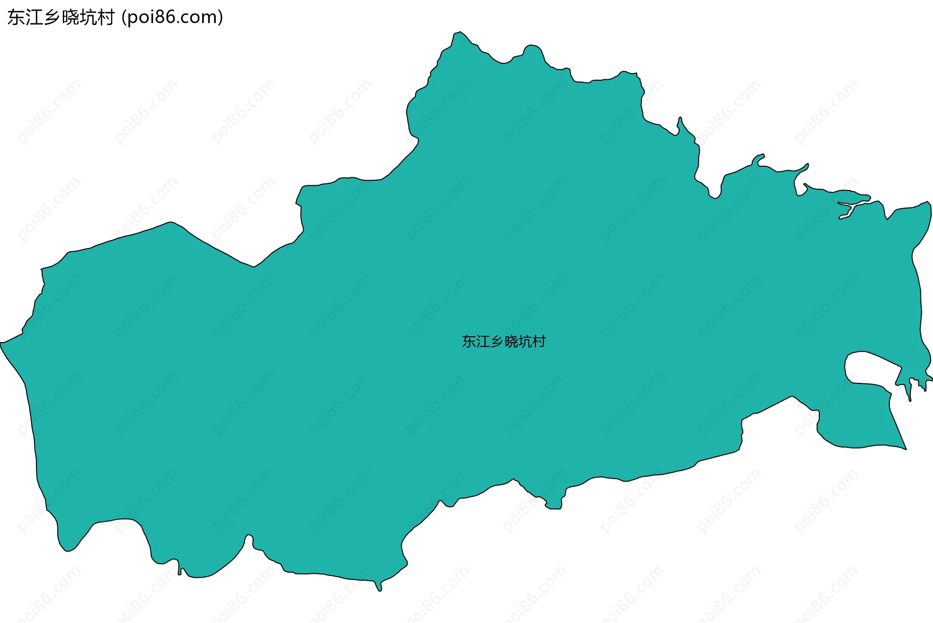 东江乡晓坑村边界地图