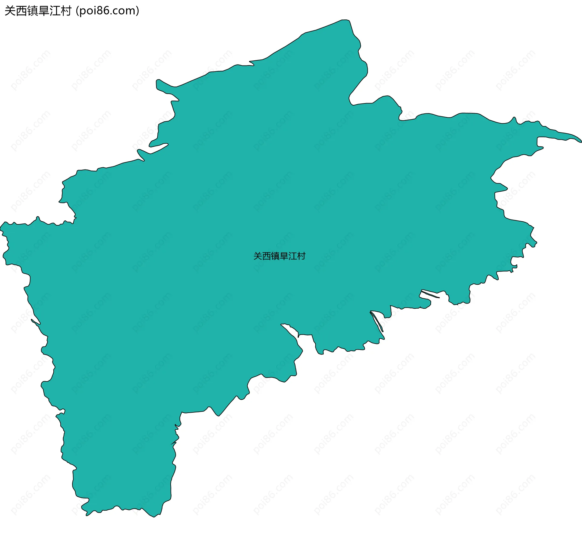 关西镇旱江村边界地图