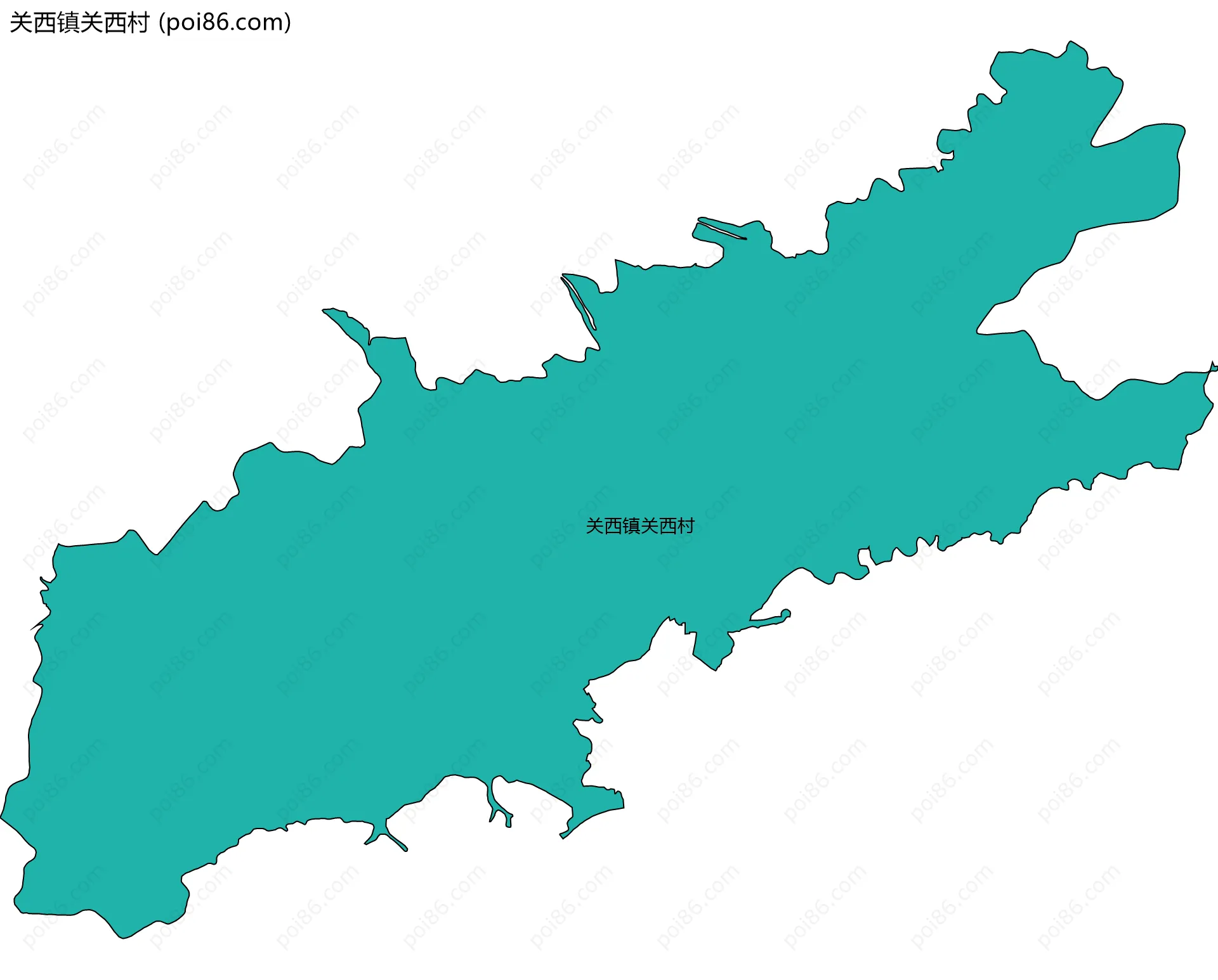 关西镇关西村边界地图