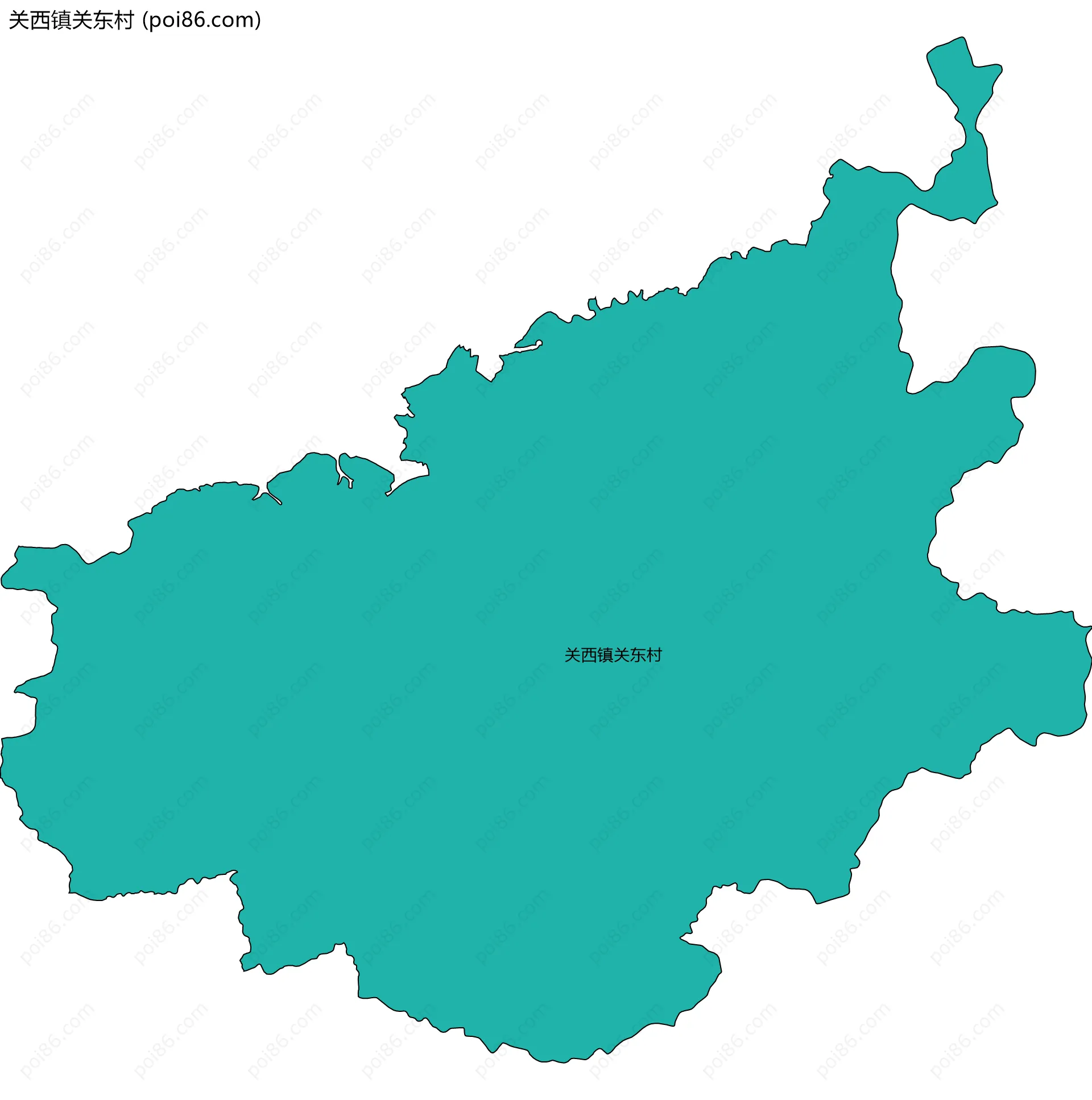 关西镇关东村边界地图