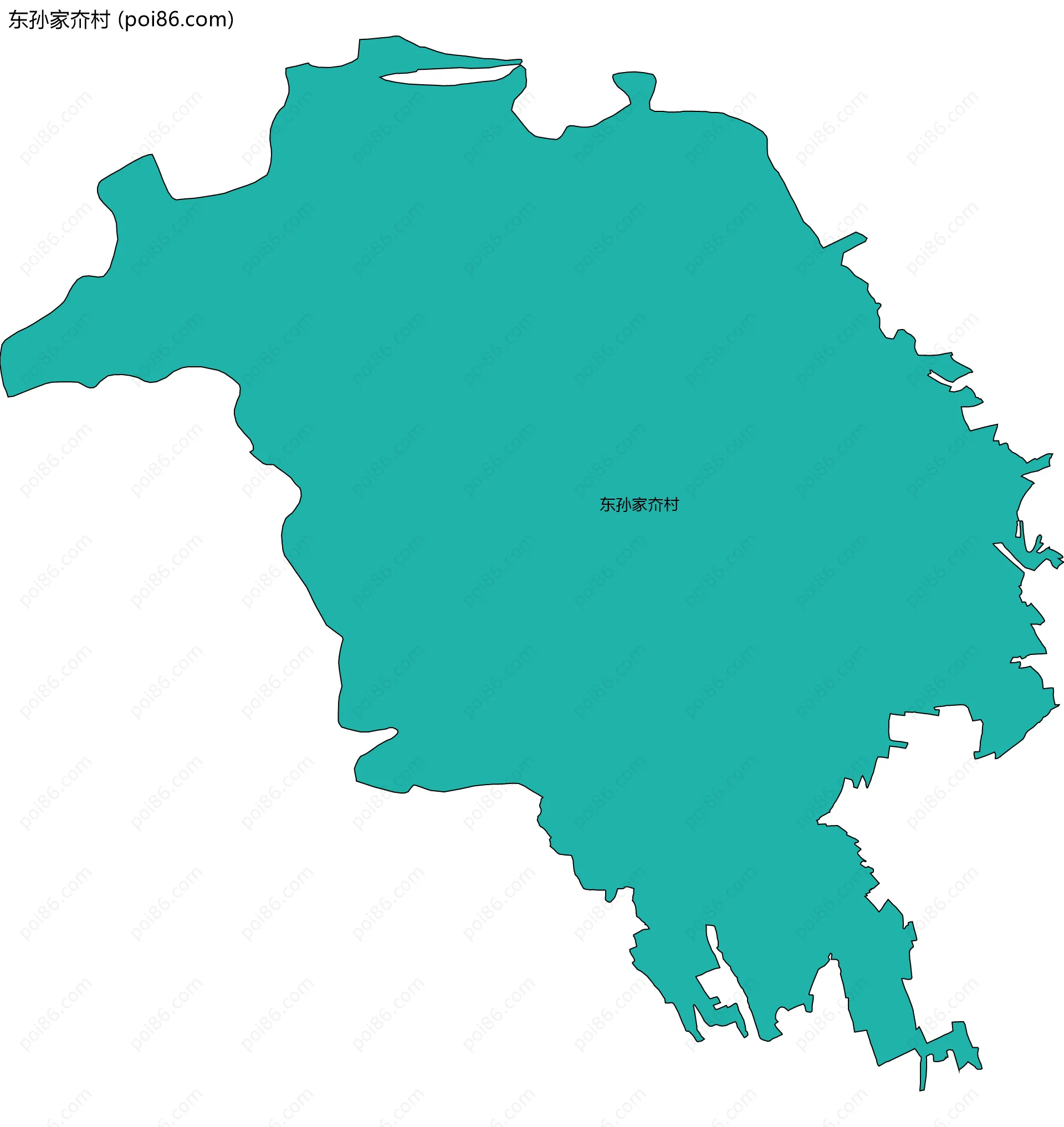 东孙家夼村边界地图