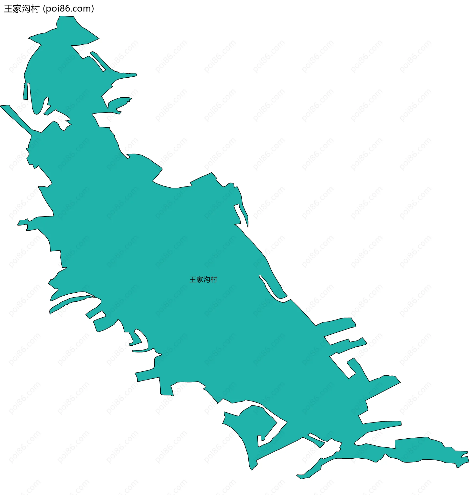 王家沟村边界地图