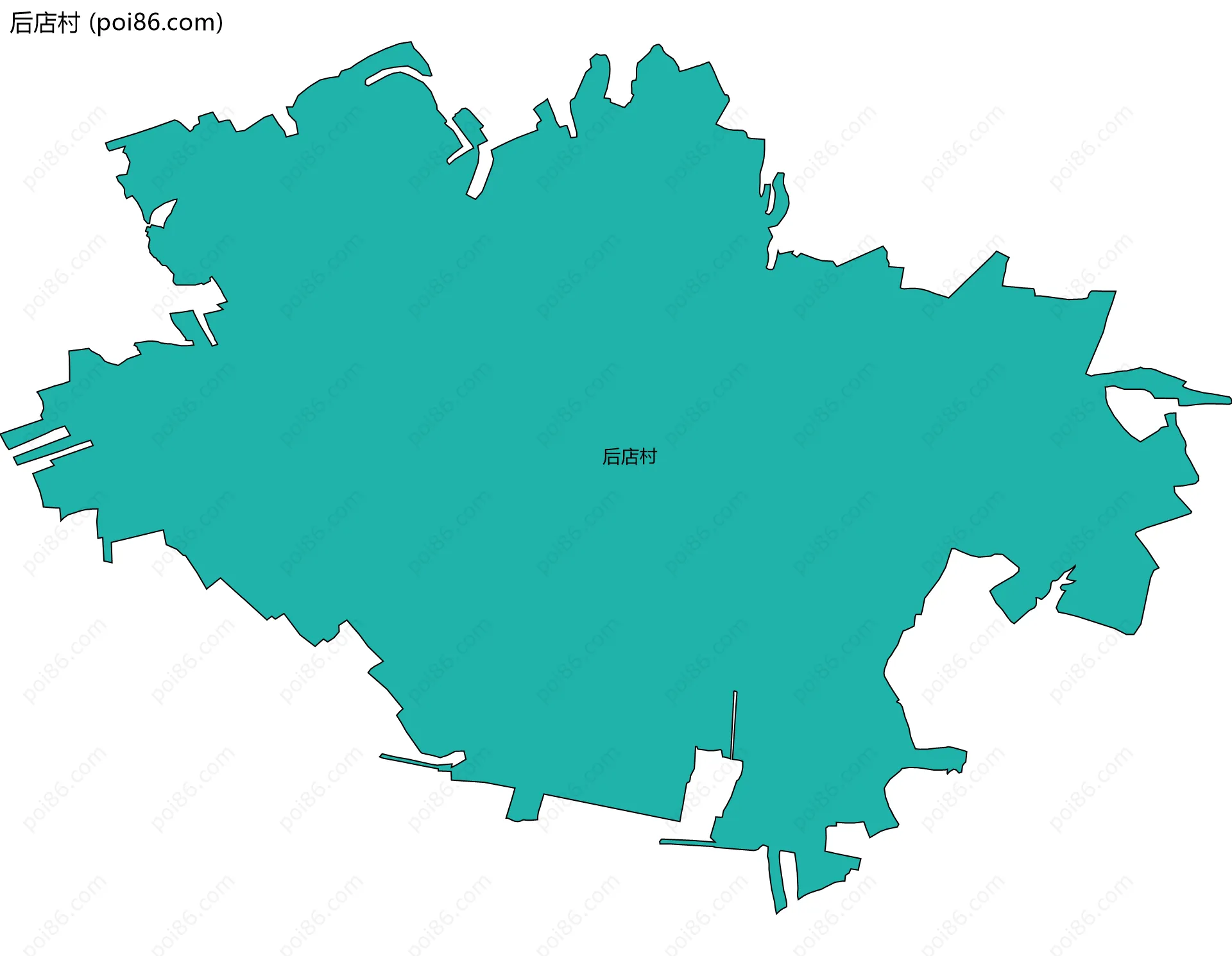 后店村边界地图