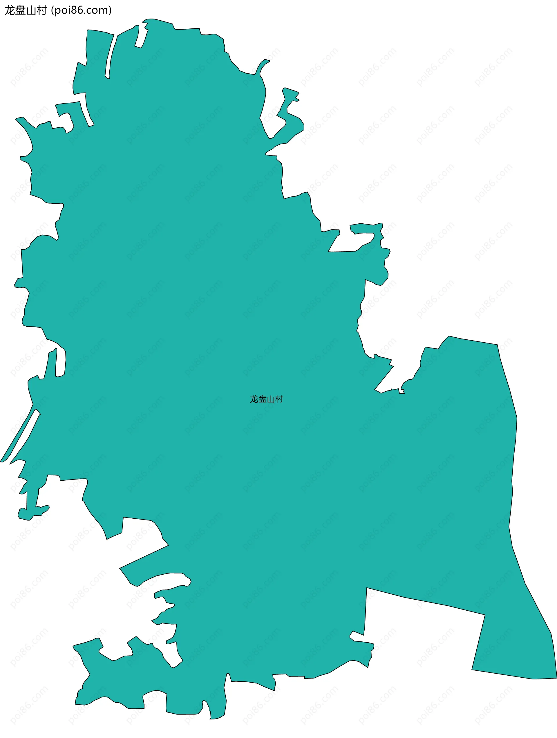 龙盘山村边界地图