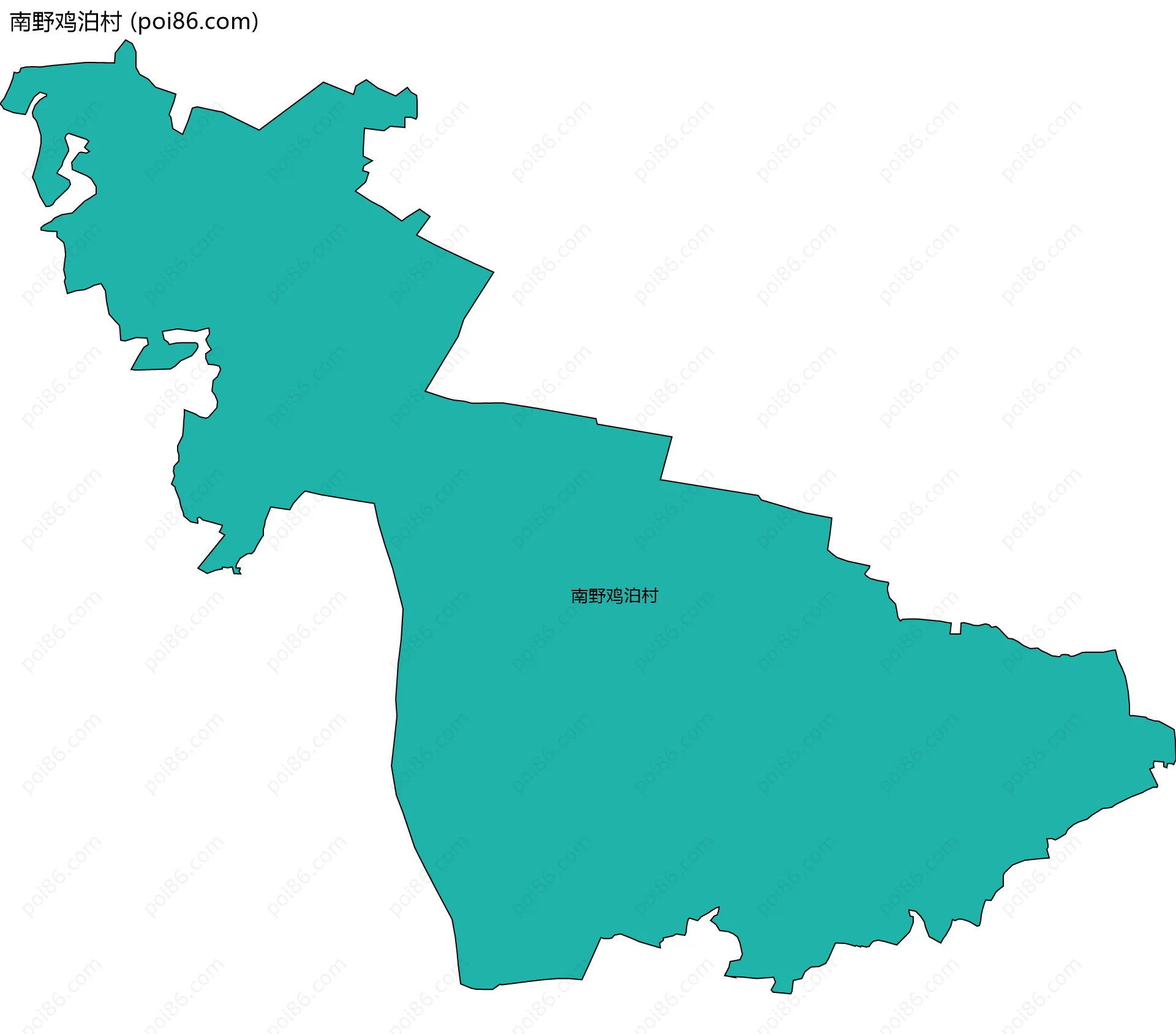 南野鸡泊村边界地图
