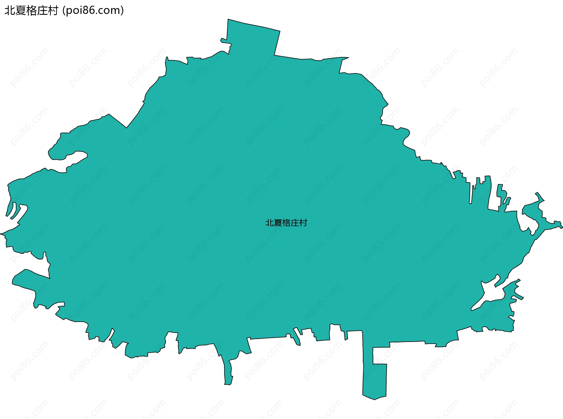 北夏格庄村边界地图