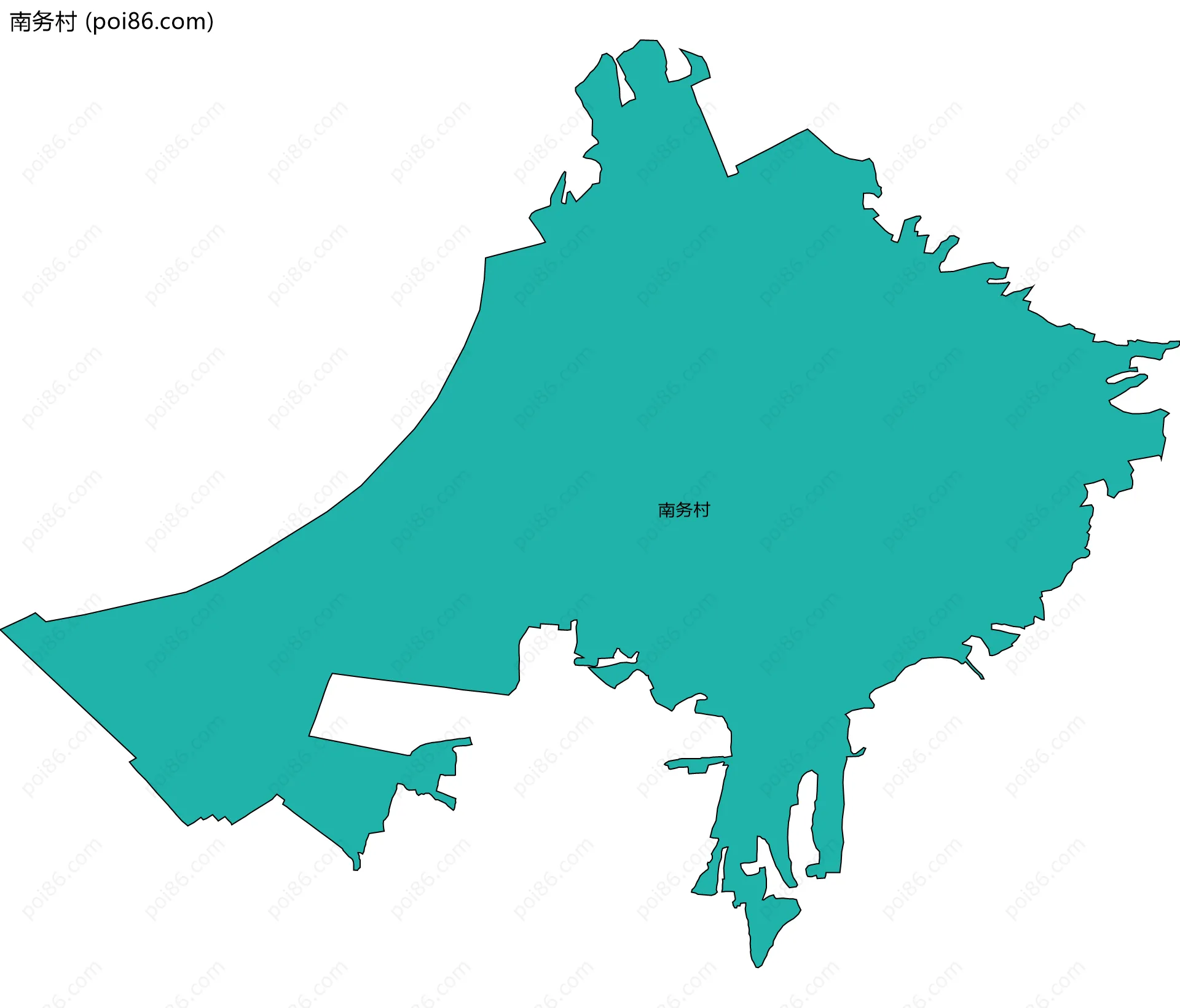 南务村边界地图