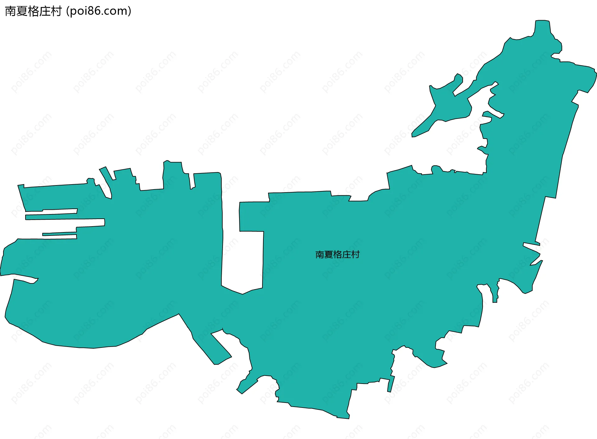 南夏格庄村边界地图