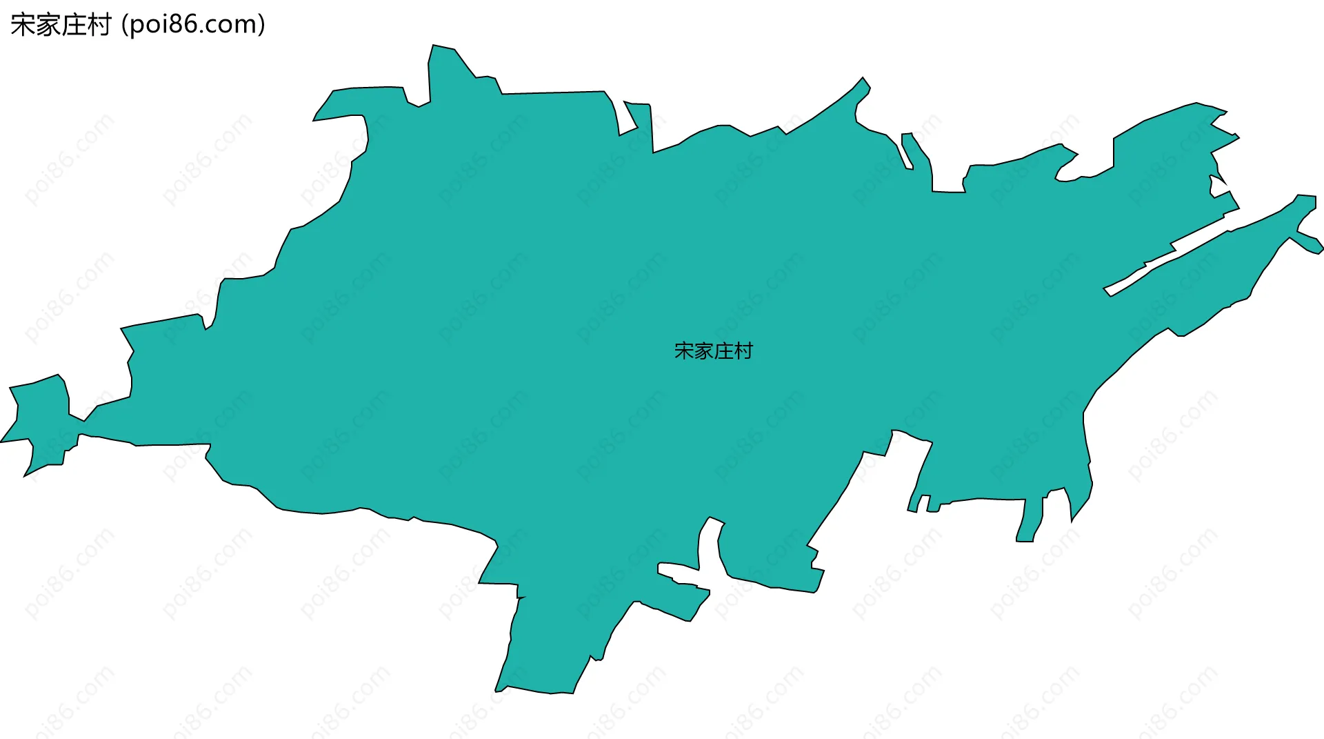 宋家庄村边界地图