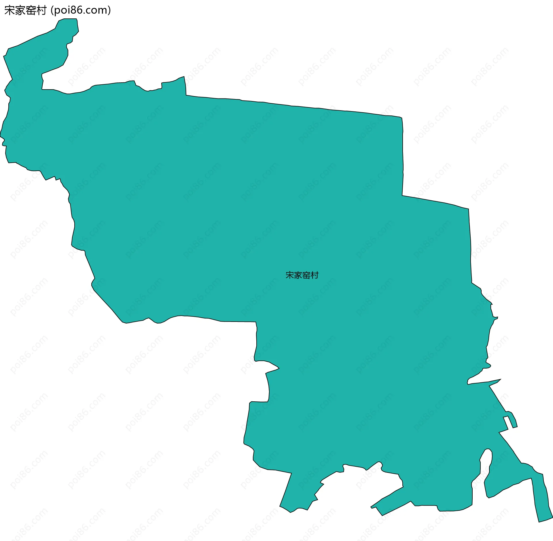 宋家窑村边界地图