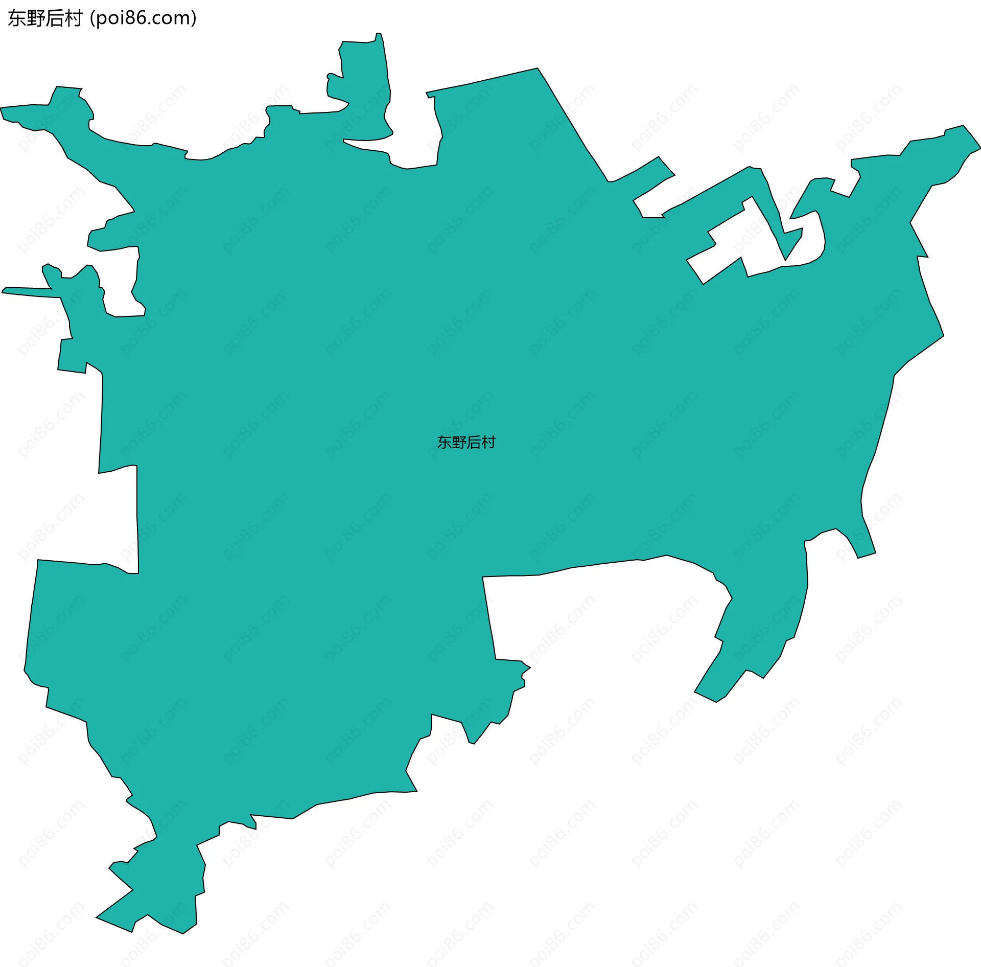 东野后村边界地图