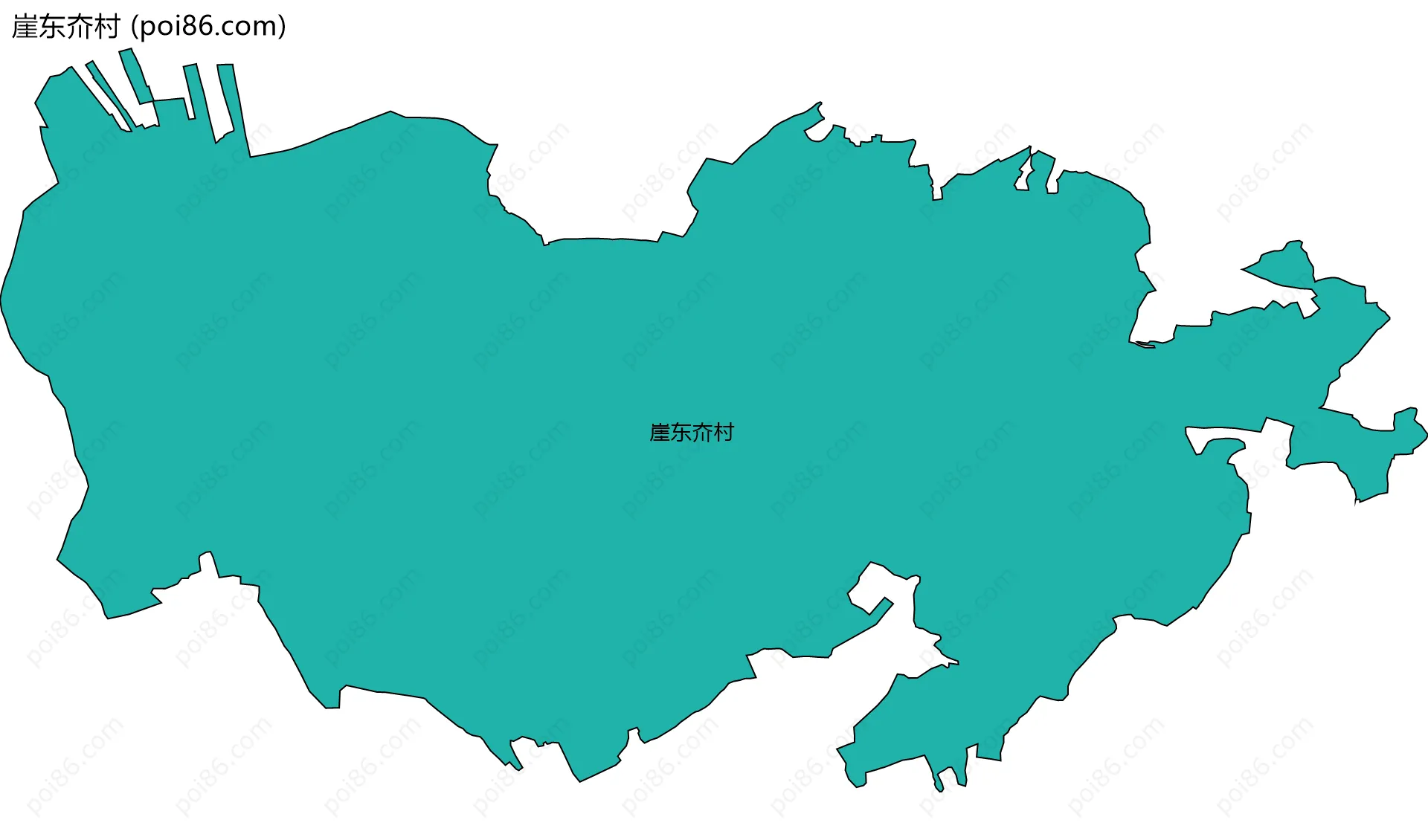 崖东夼村边界地图