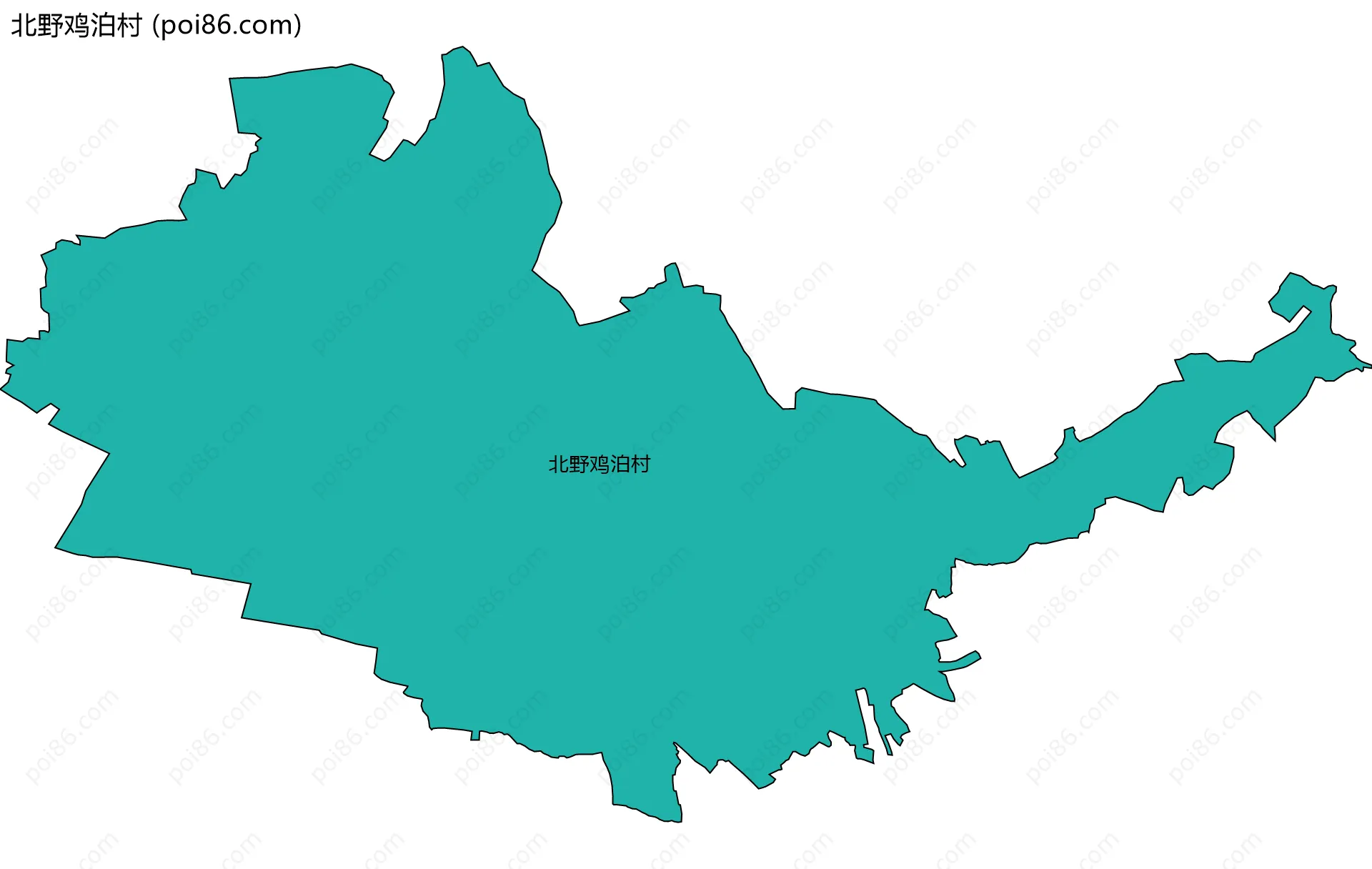 北野鸡泊村边界地图