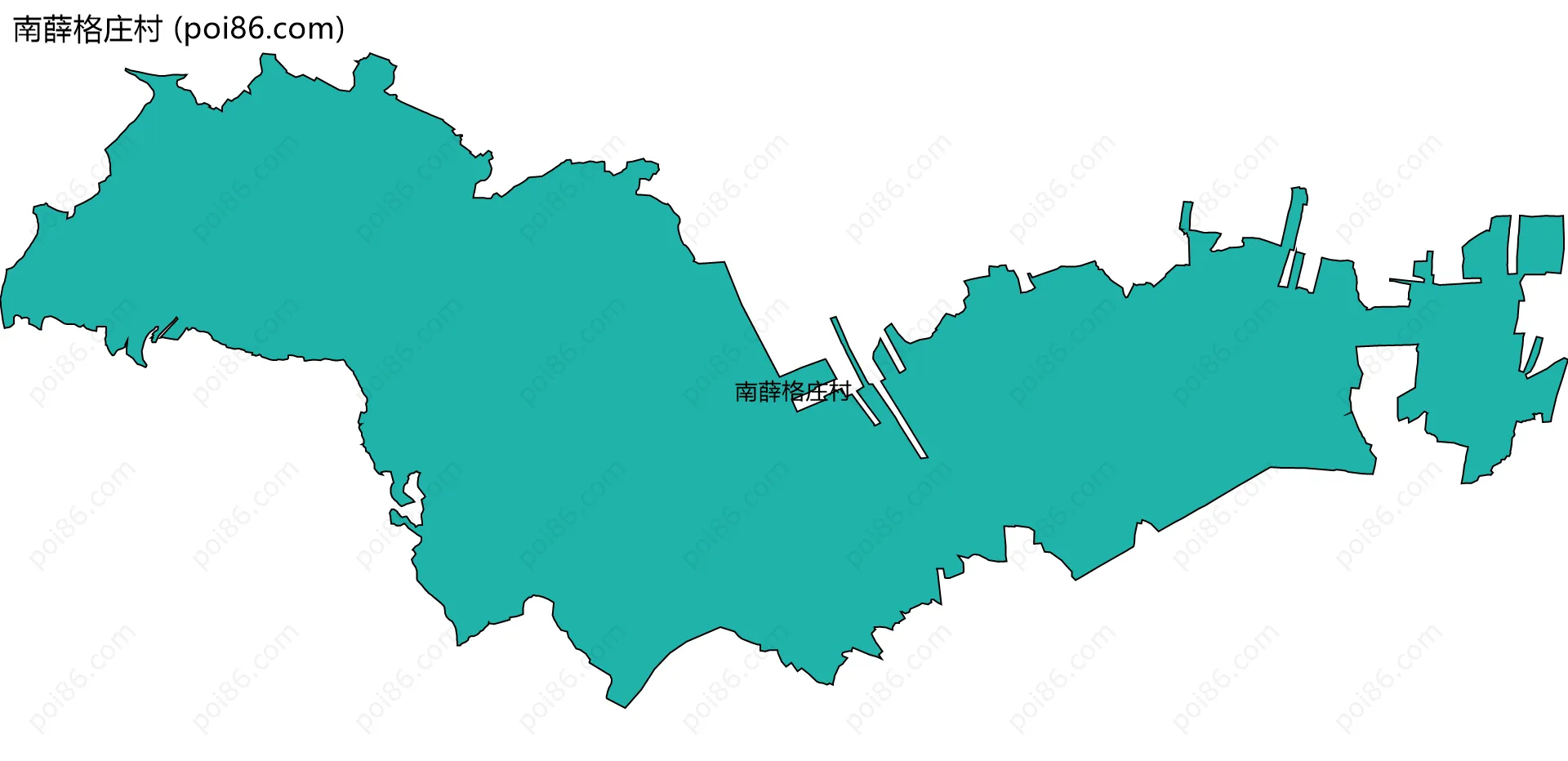 南薛格庄村边界地图