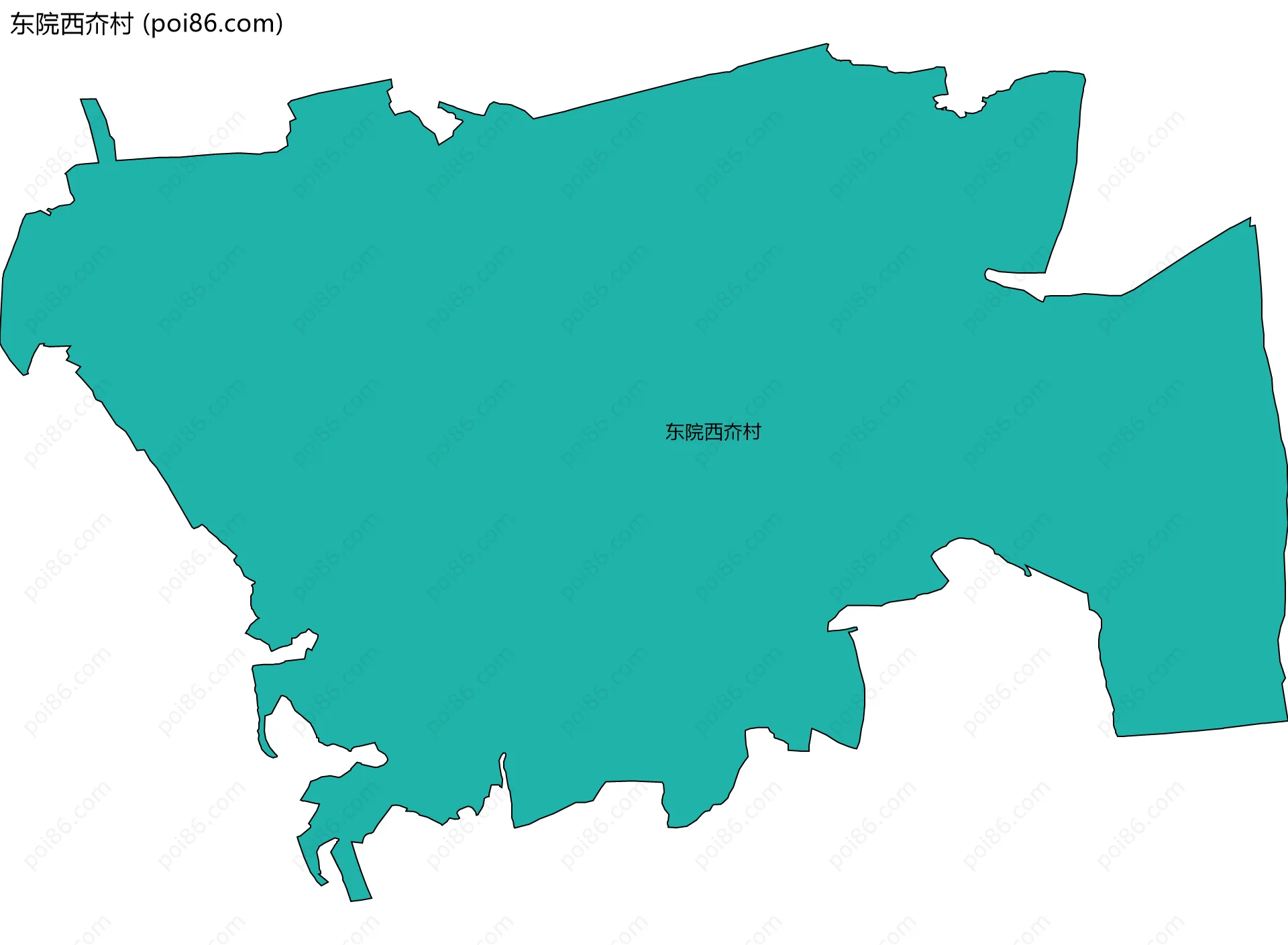 东院西夼村边界地图