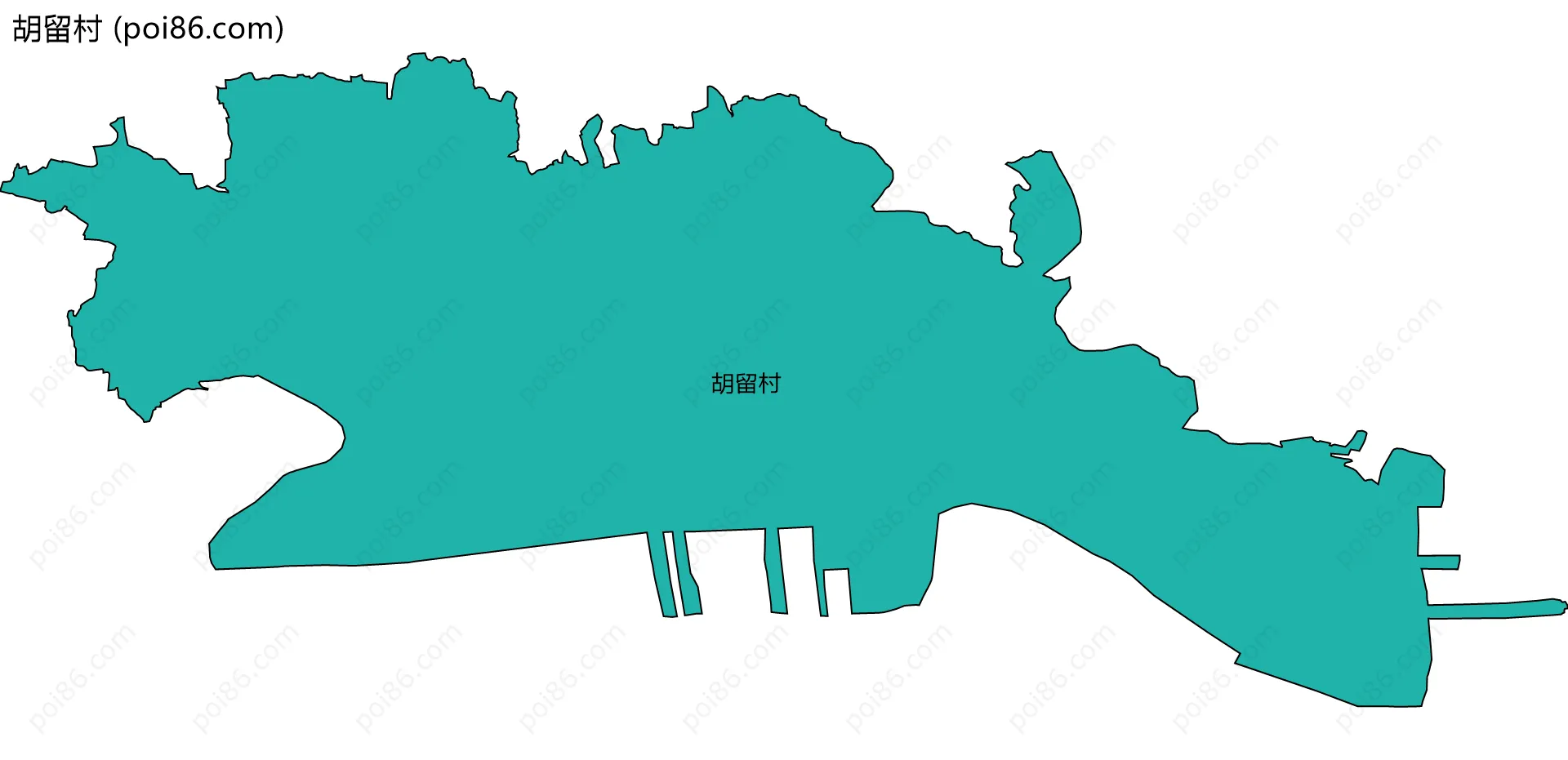 胡留村边界地图