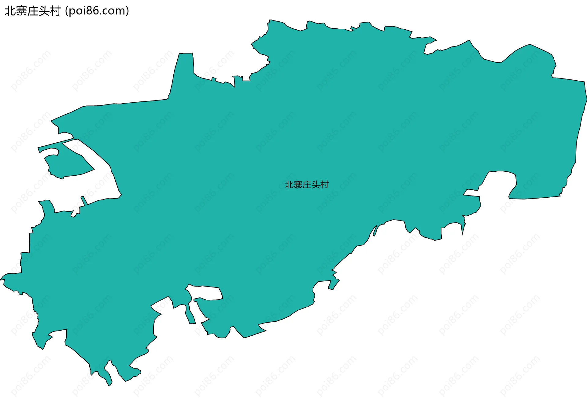 北寨庄头村边界地图