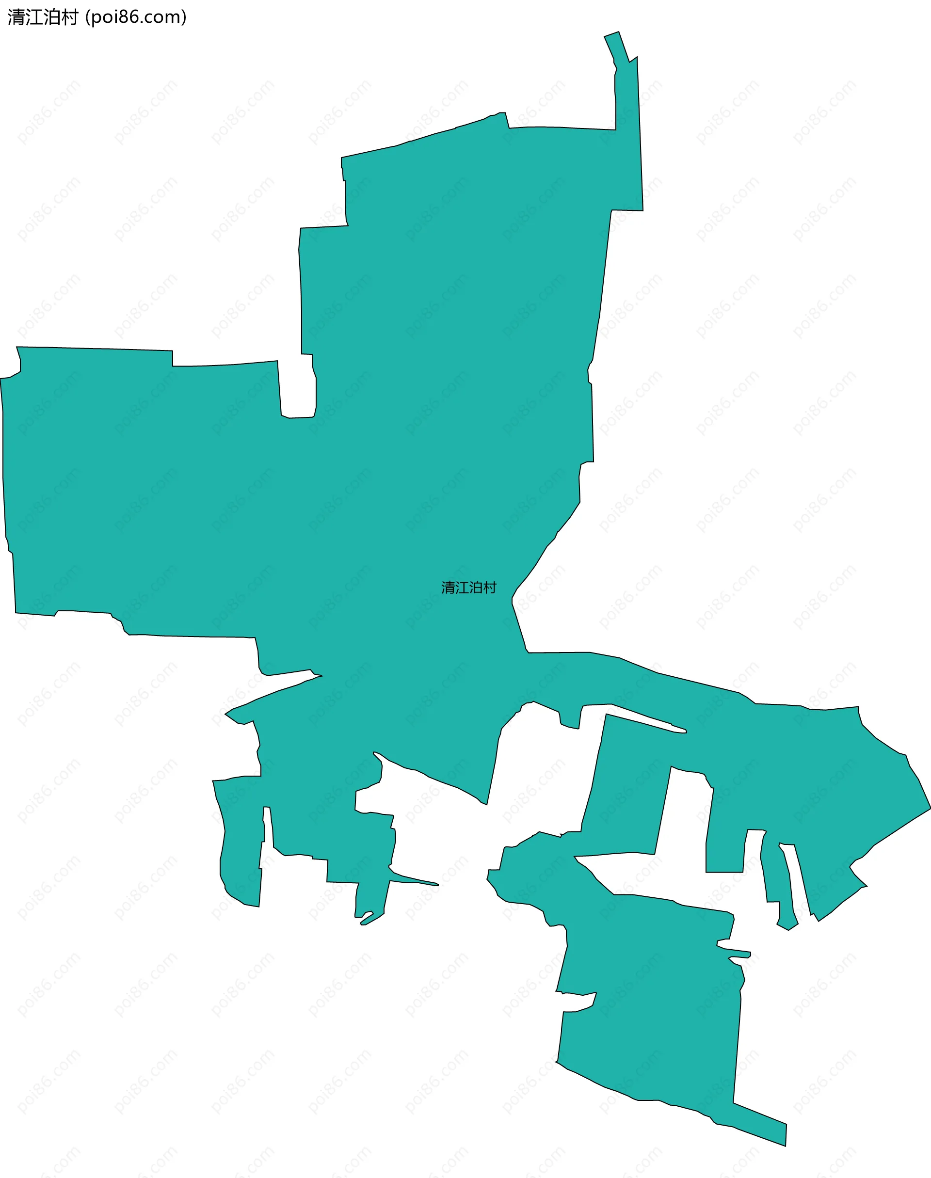 清江泊村边界地图