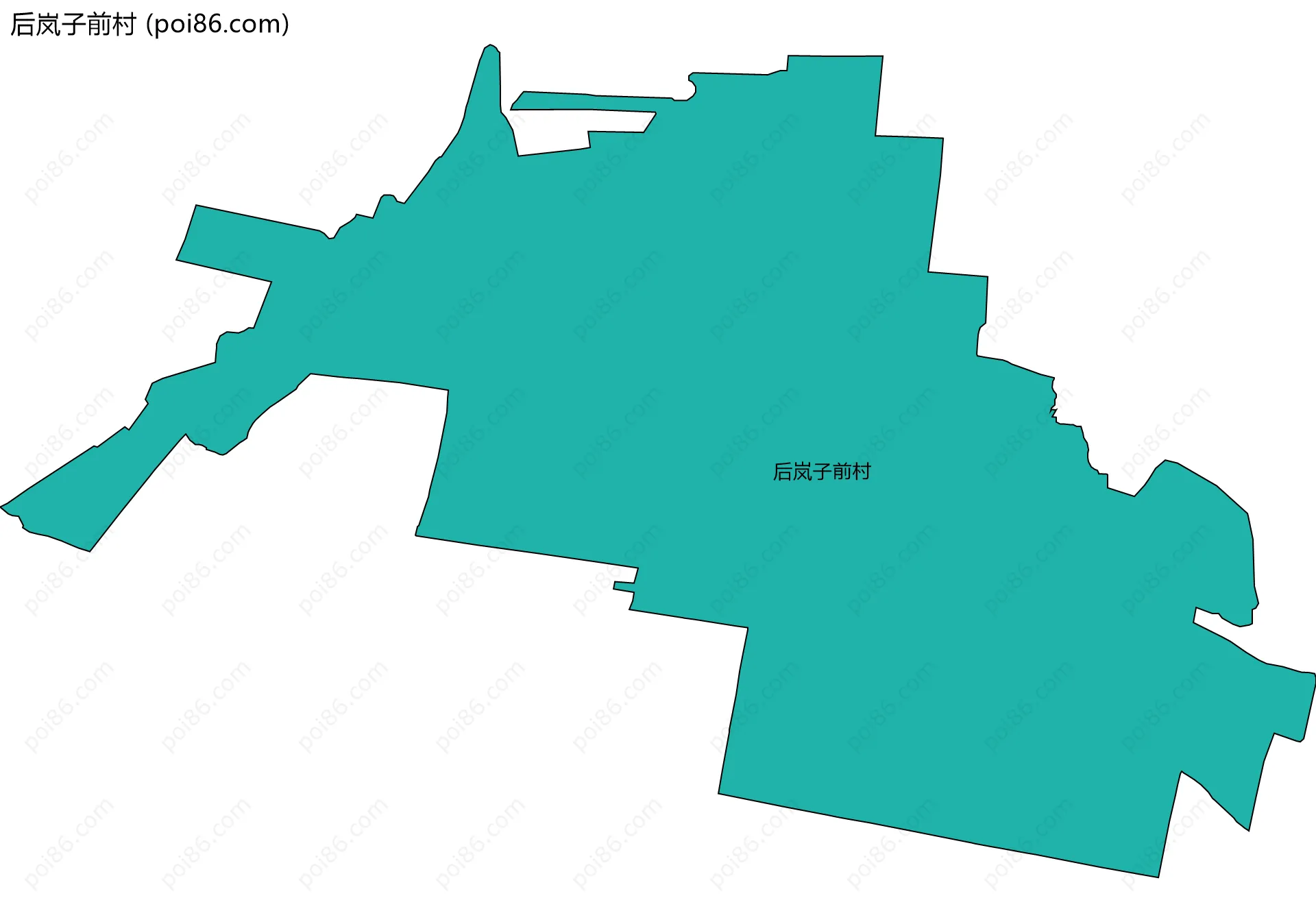 后岚子前村边界地图