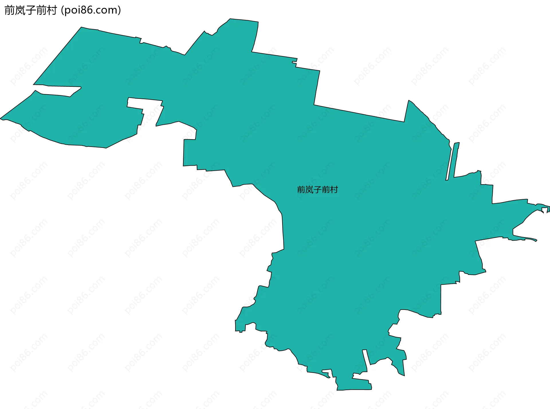 前岚子前村边界地图