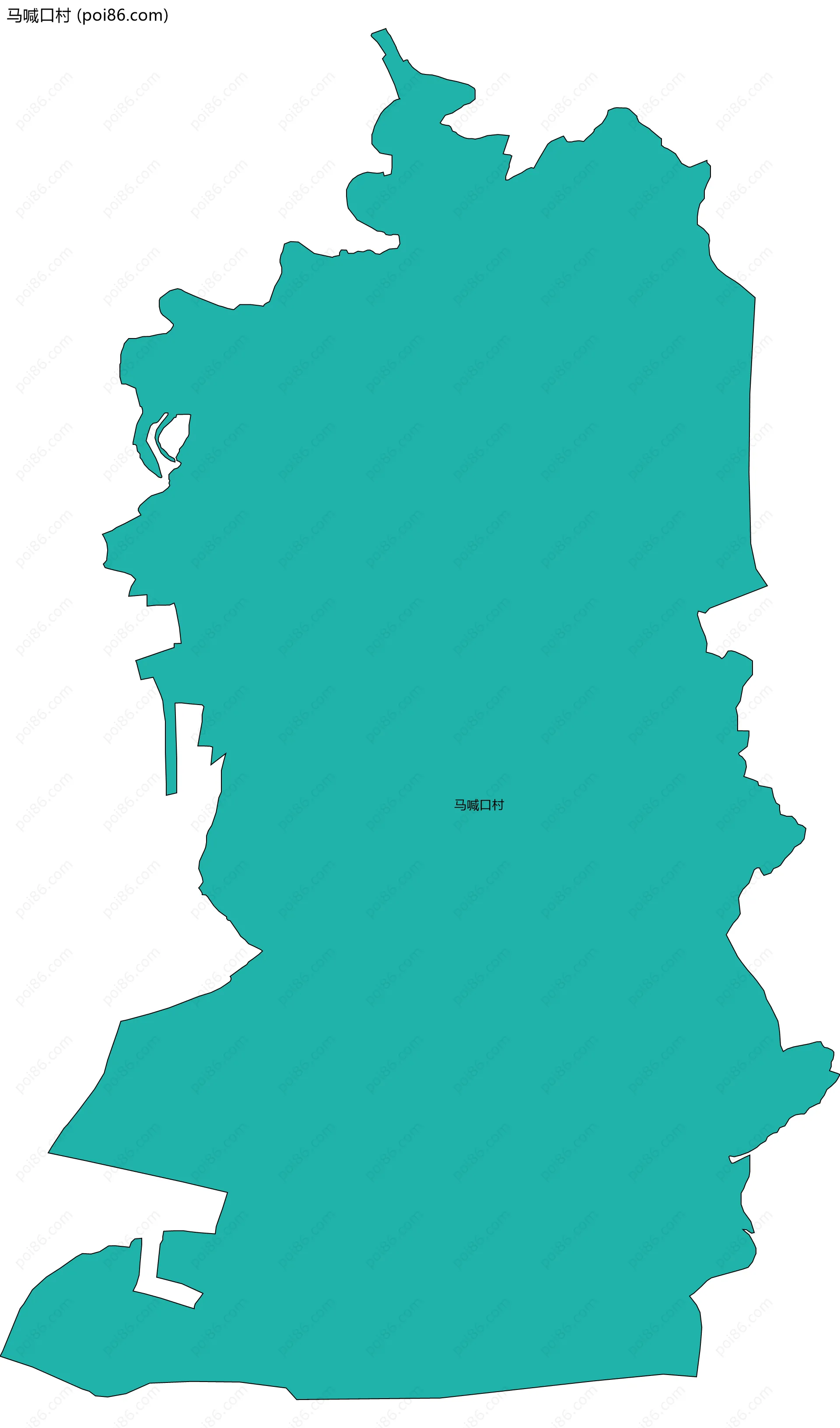 马喊口村边界地图