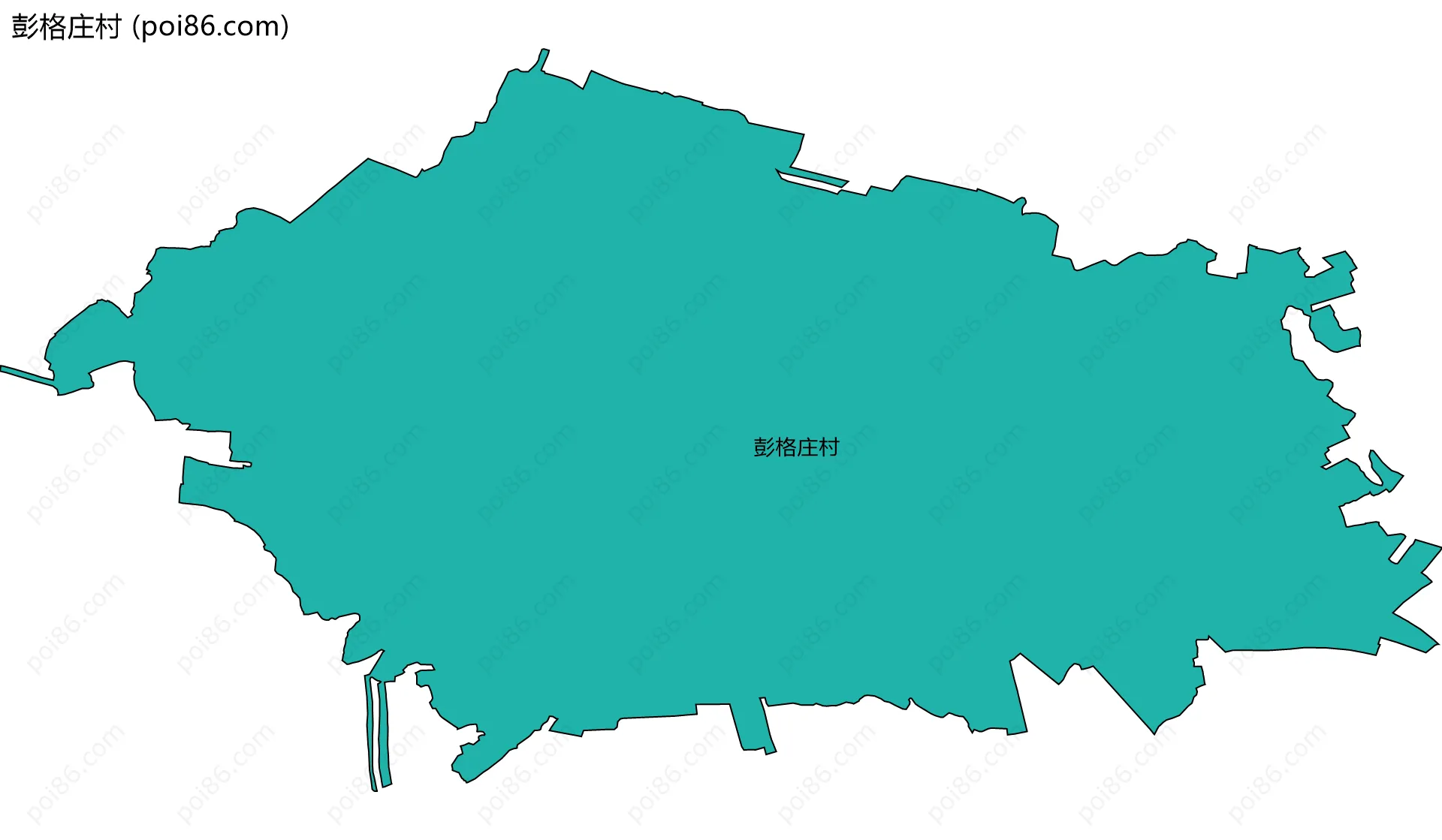 彭格庄村边界地图