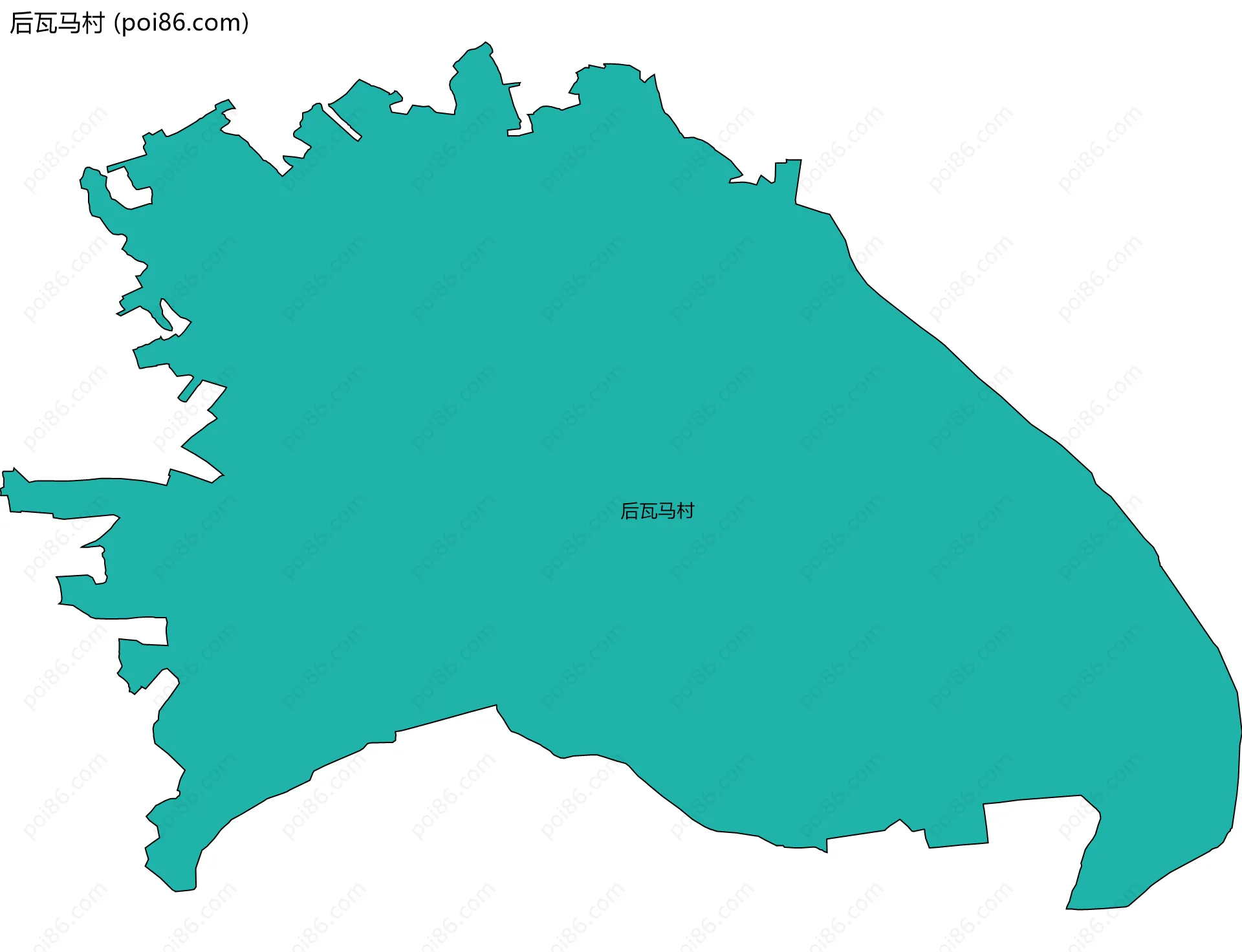 后瓦马村边界地图