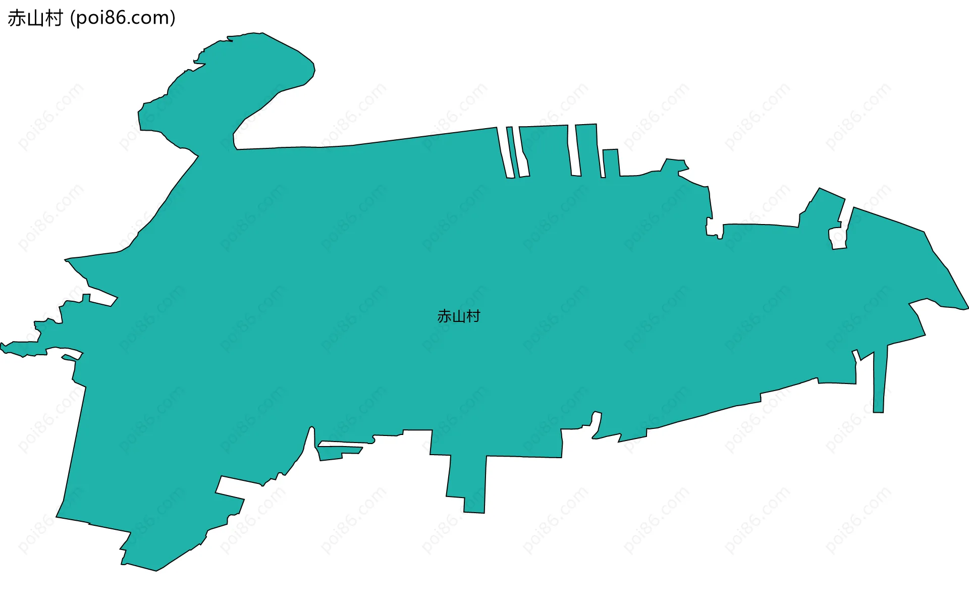 赤山村边界地图