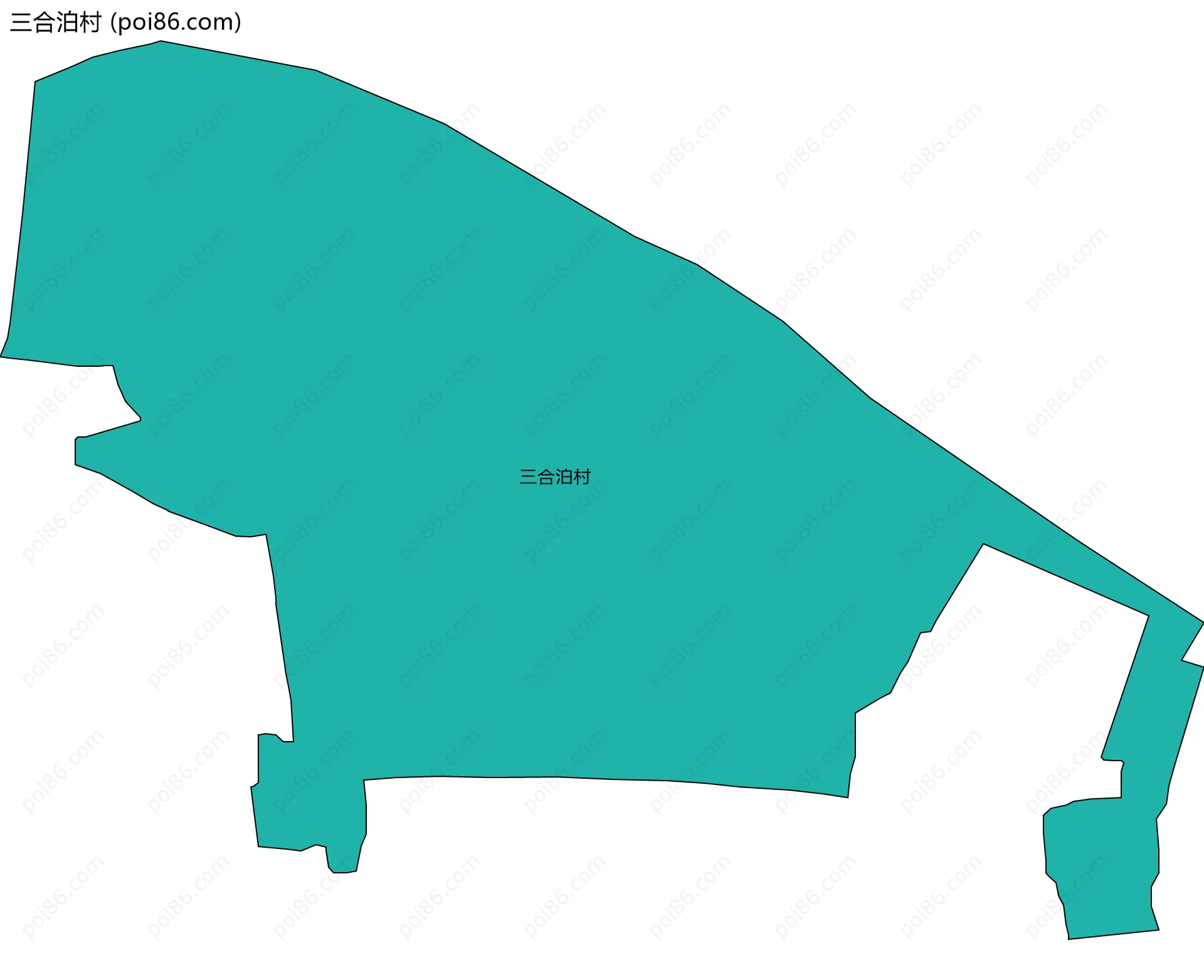 三合泊村边界地图
