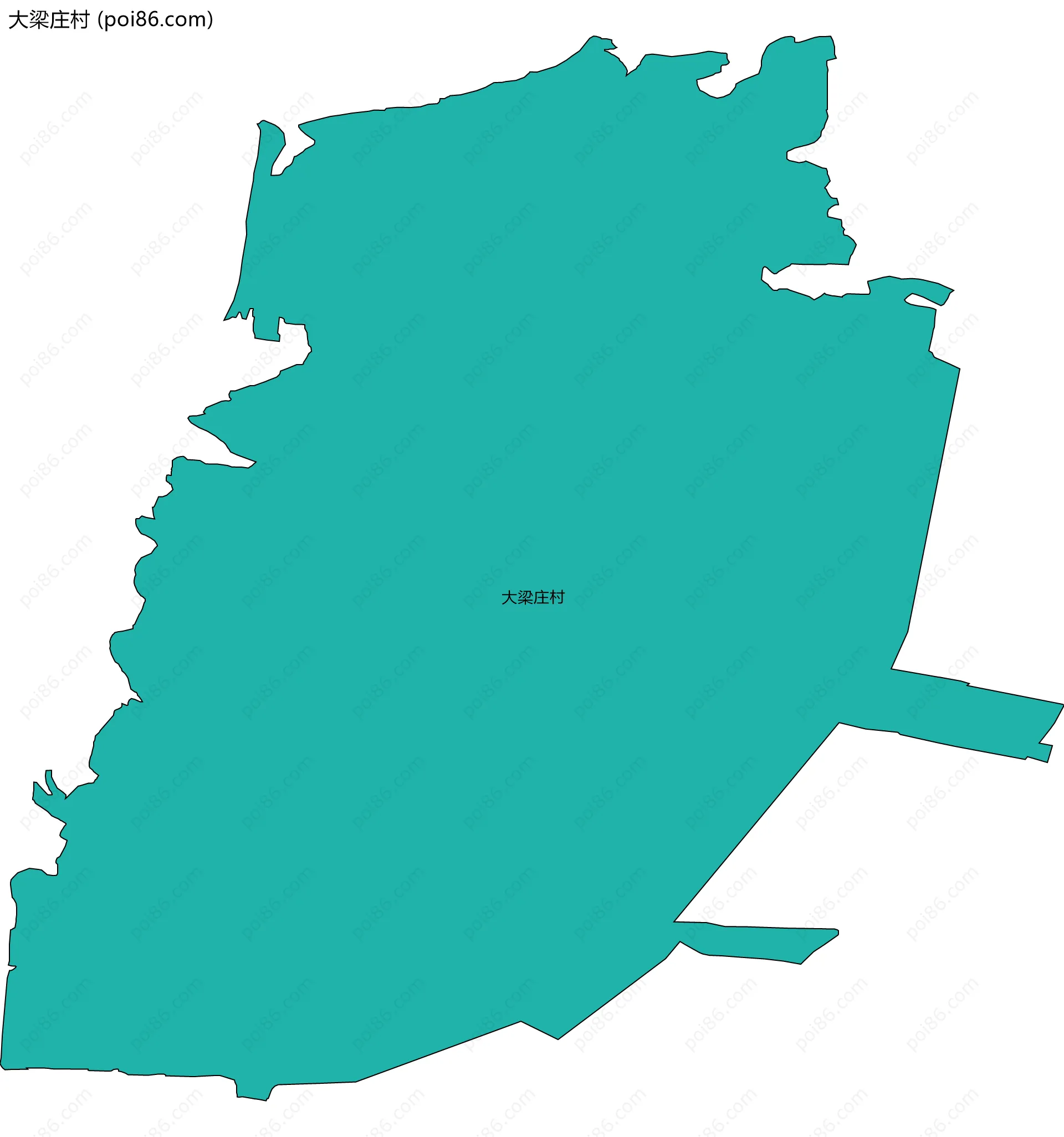 大梁庄村边界地图