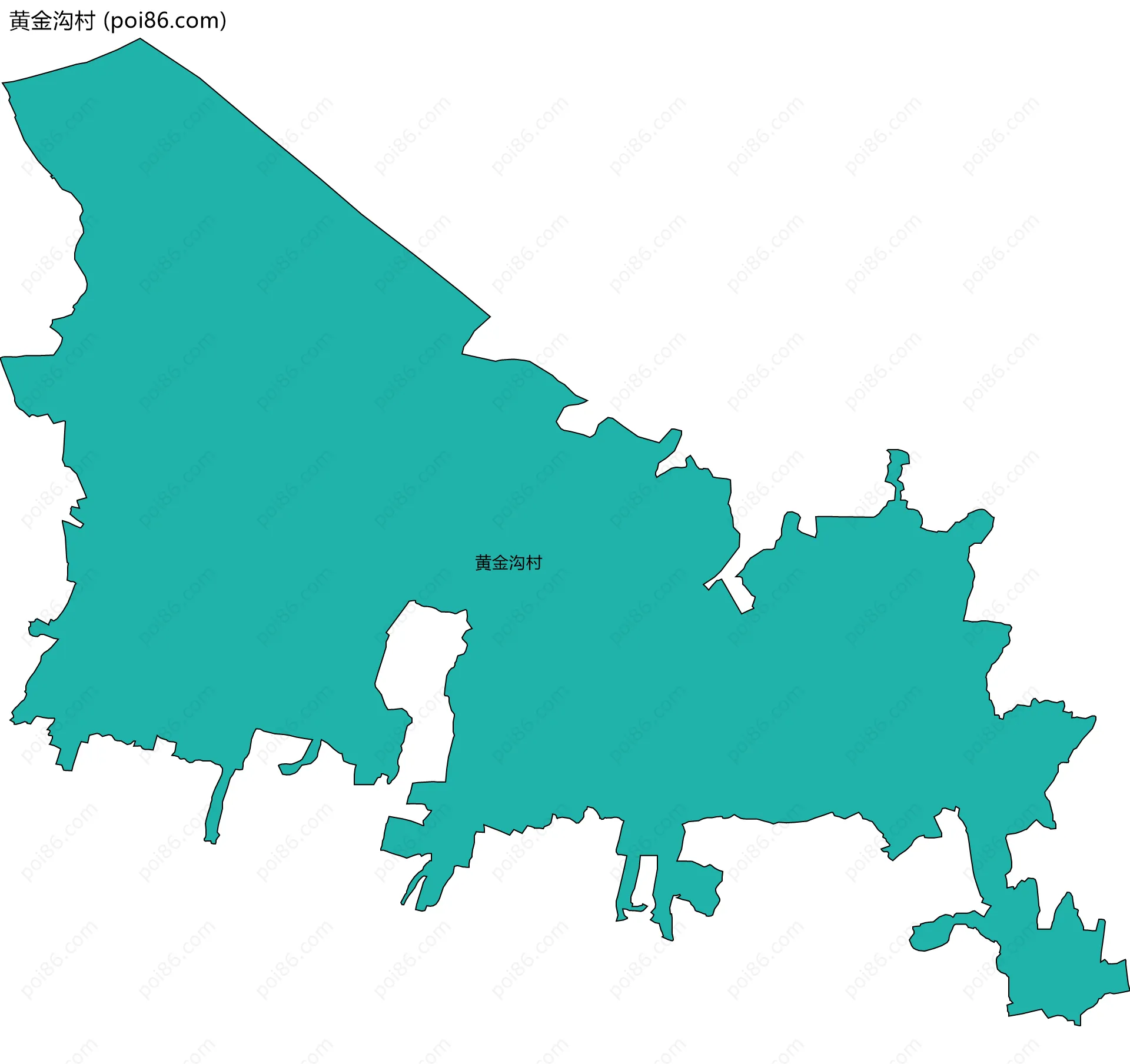黄金沟村边界地图