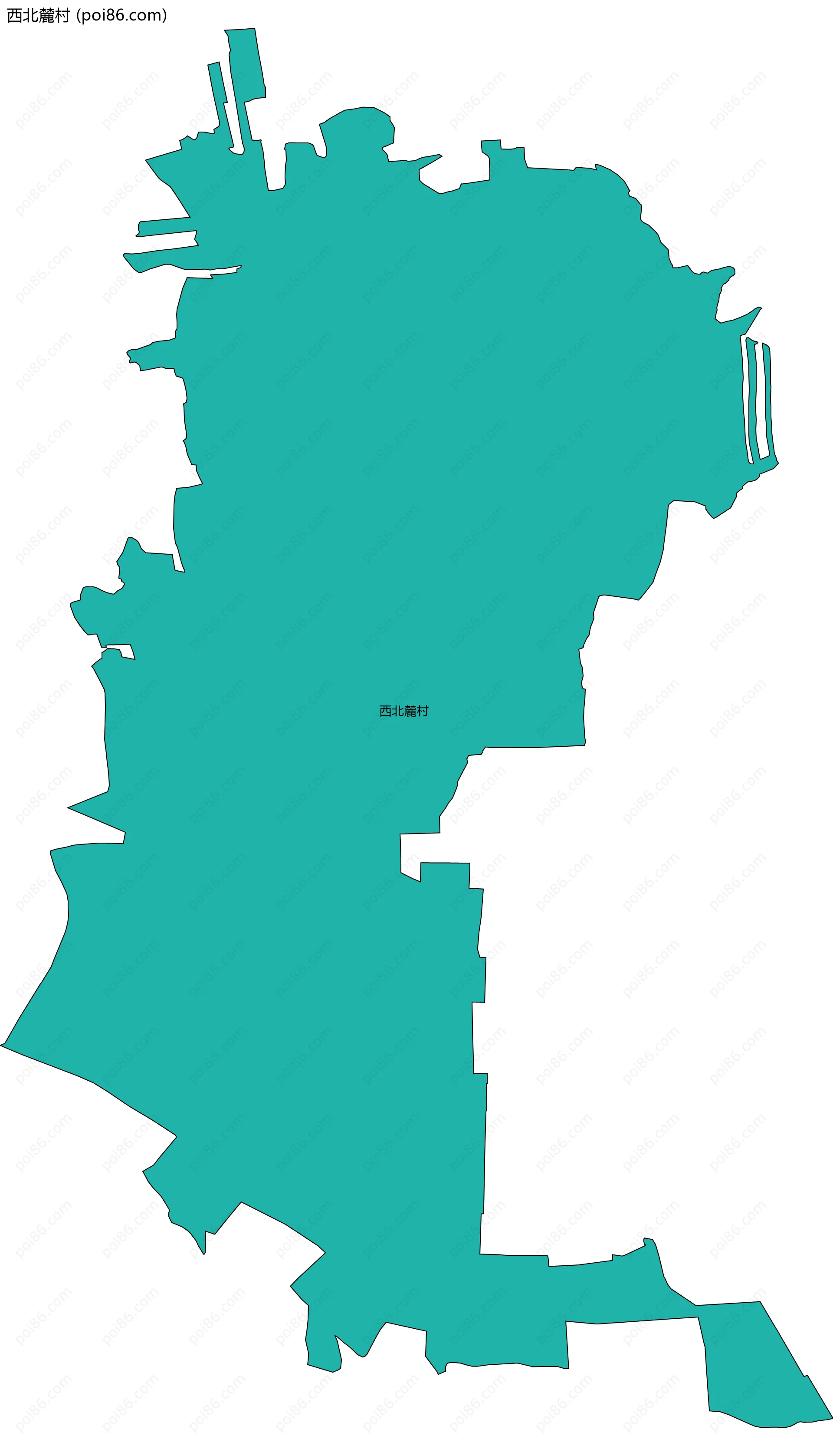 西北麓村边界地图