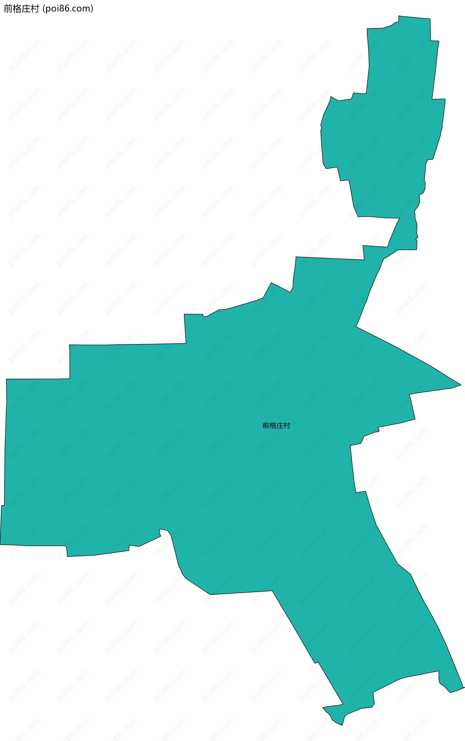 前格庄村边界地图