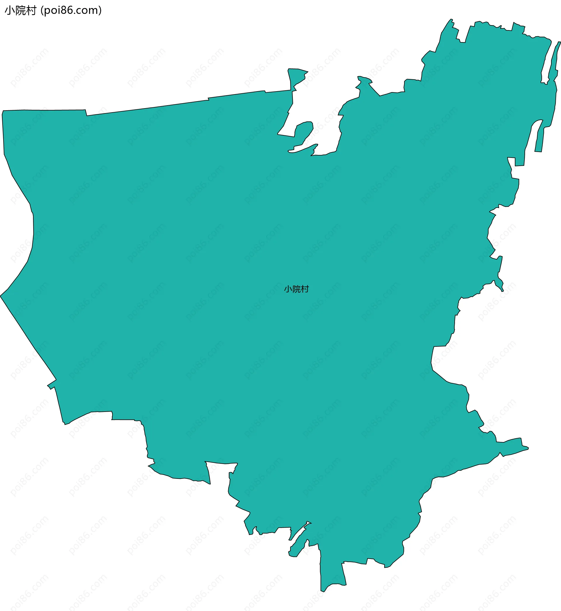 小院村边界地图