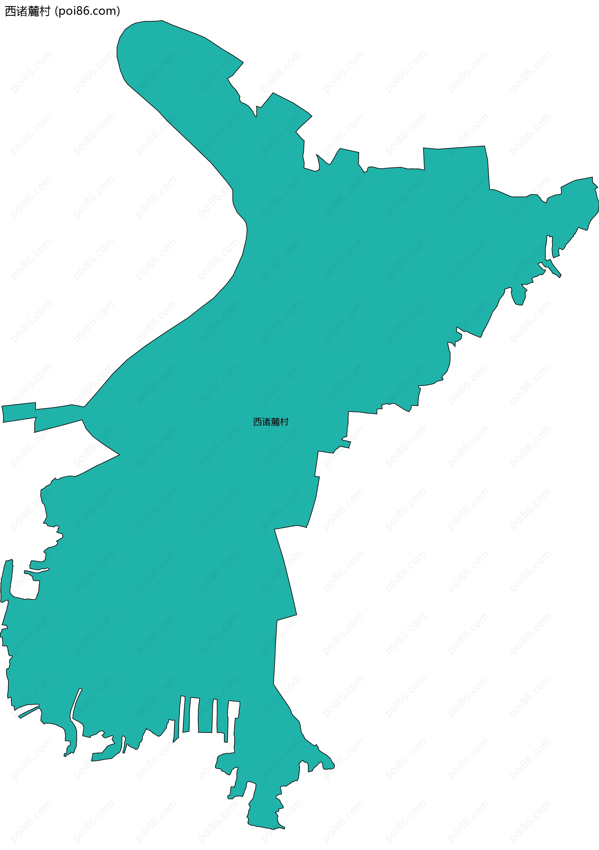 西诸麓村边界地图