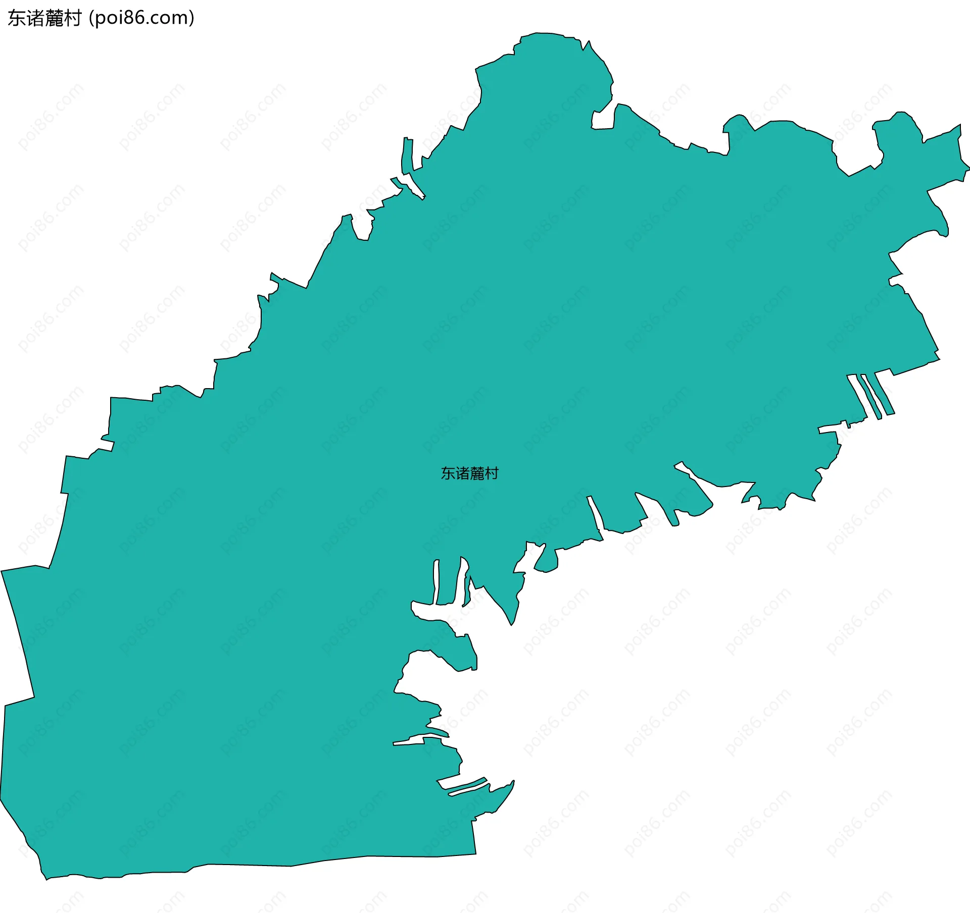 东诸麓村边界地图