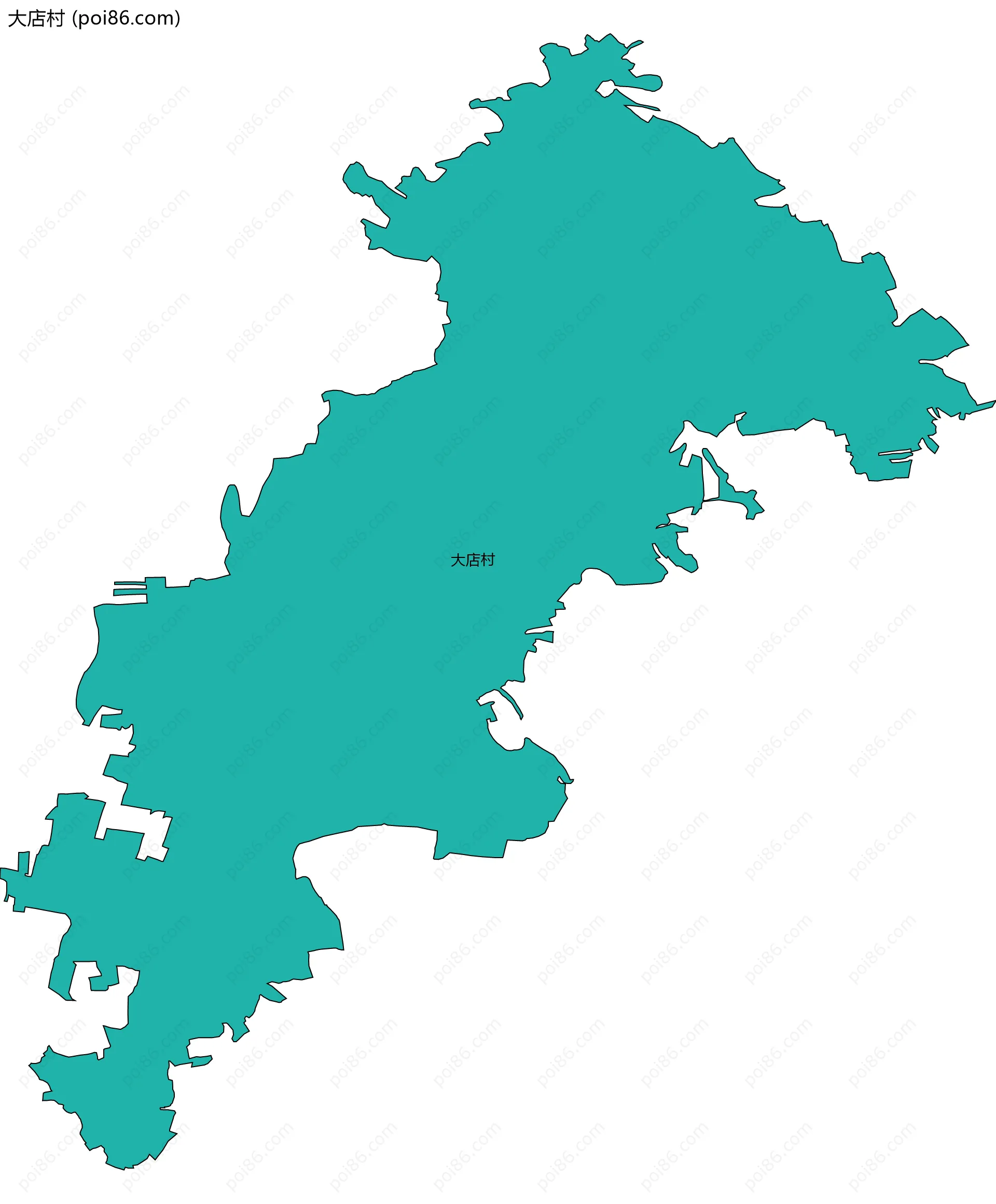 大店村边界地图