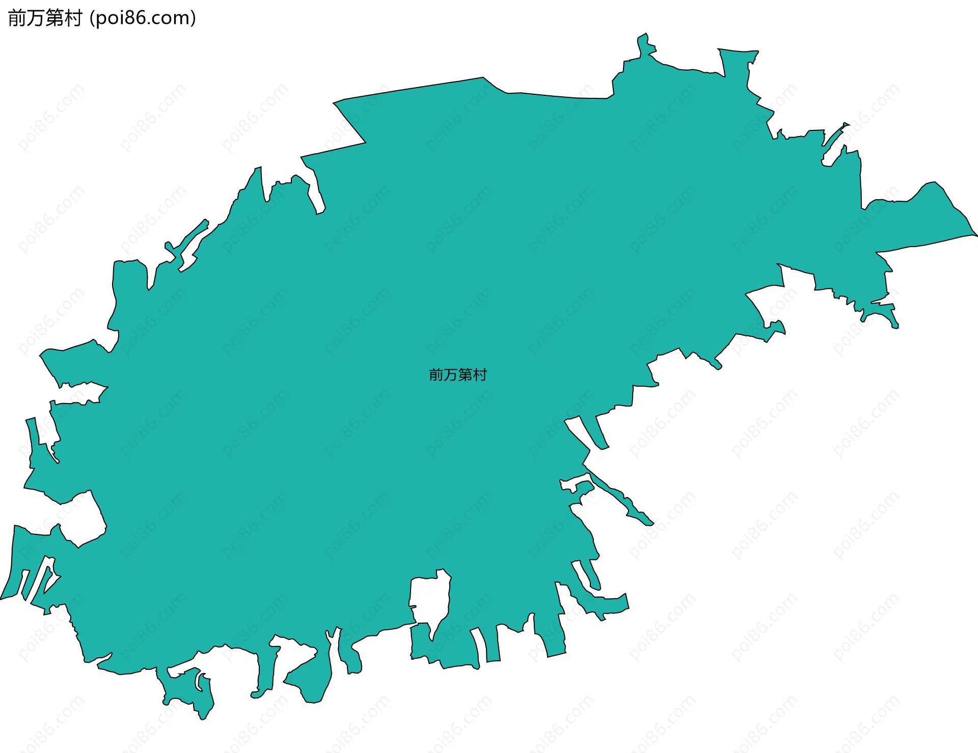 前万第村边界地图