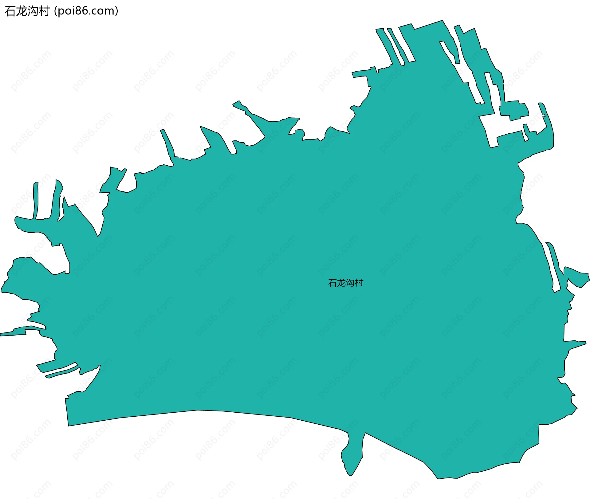石龙沟村边界地图