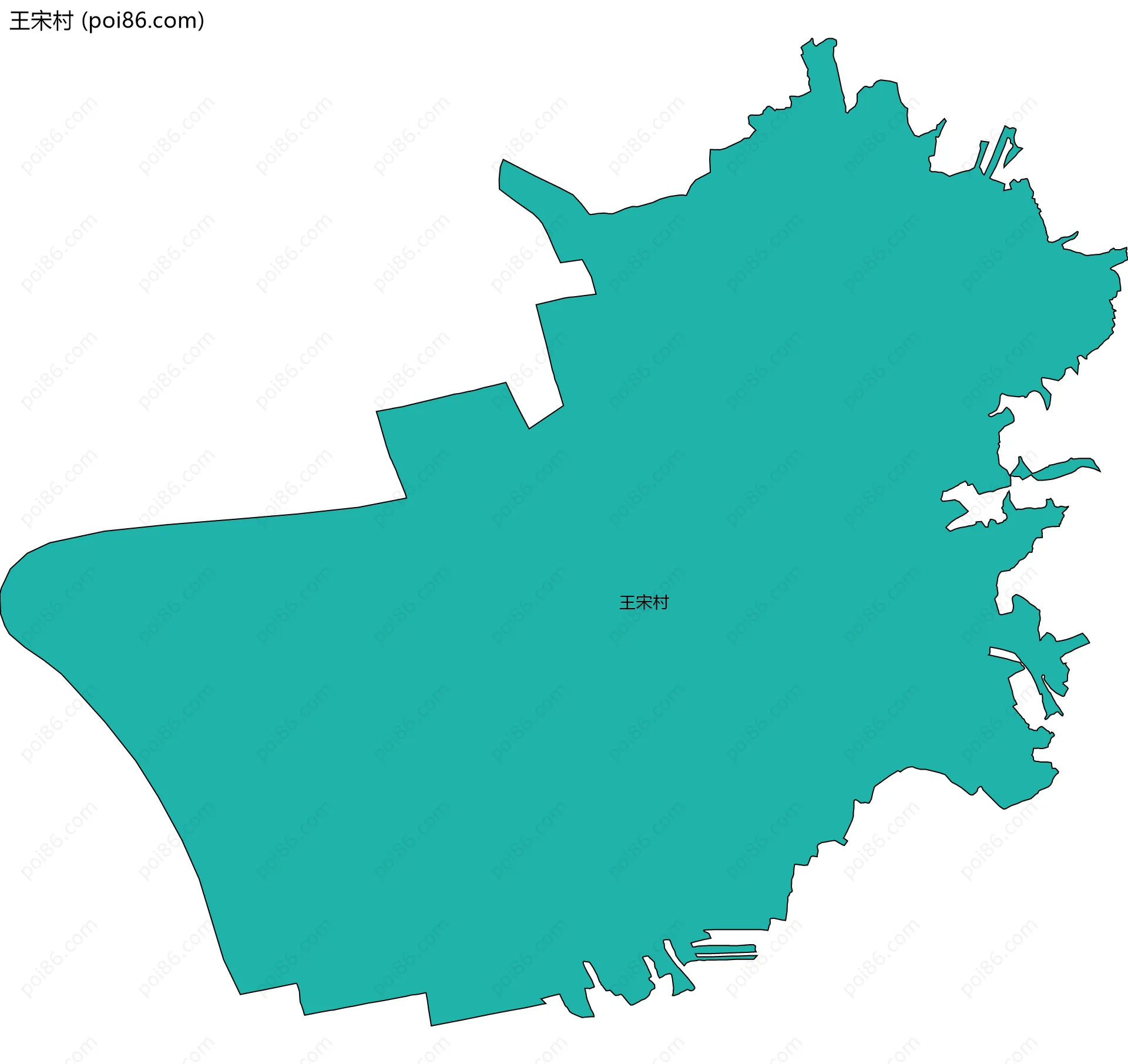 王宋村边界地图