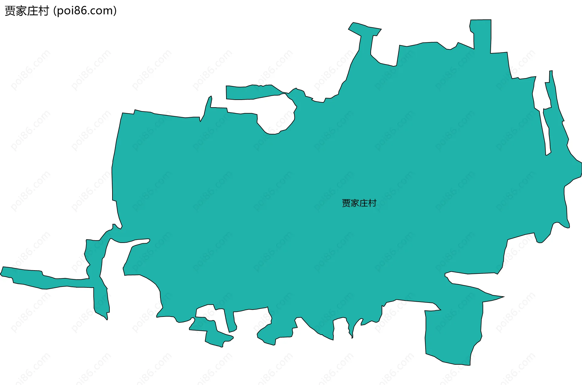 贾家庄村边界地图