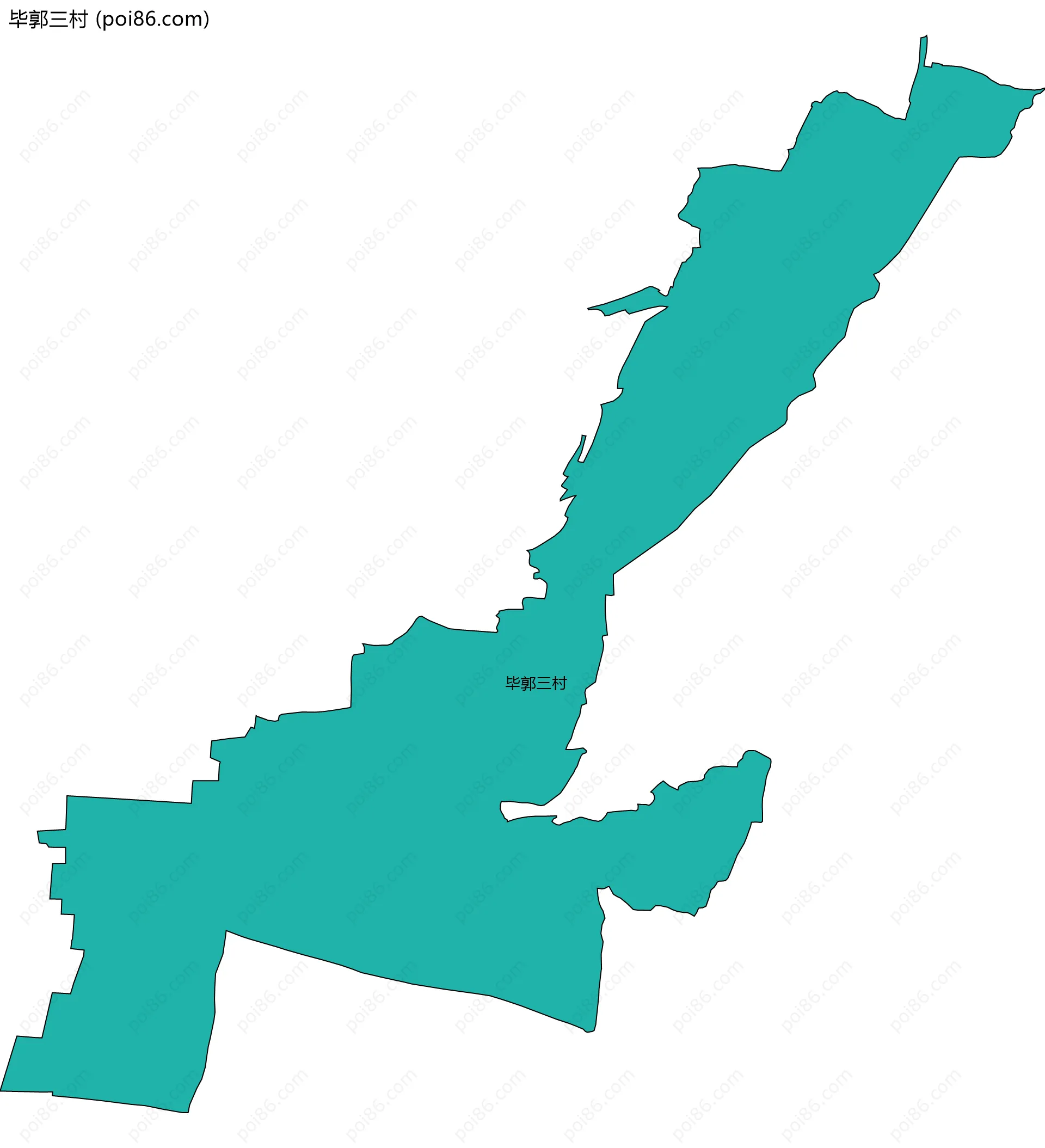 毕郭三村边界地图