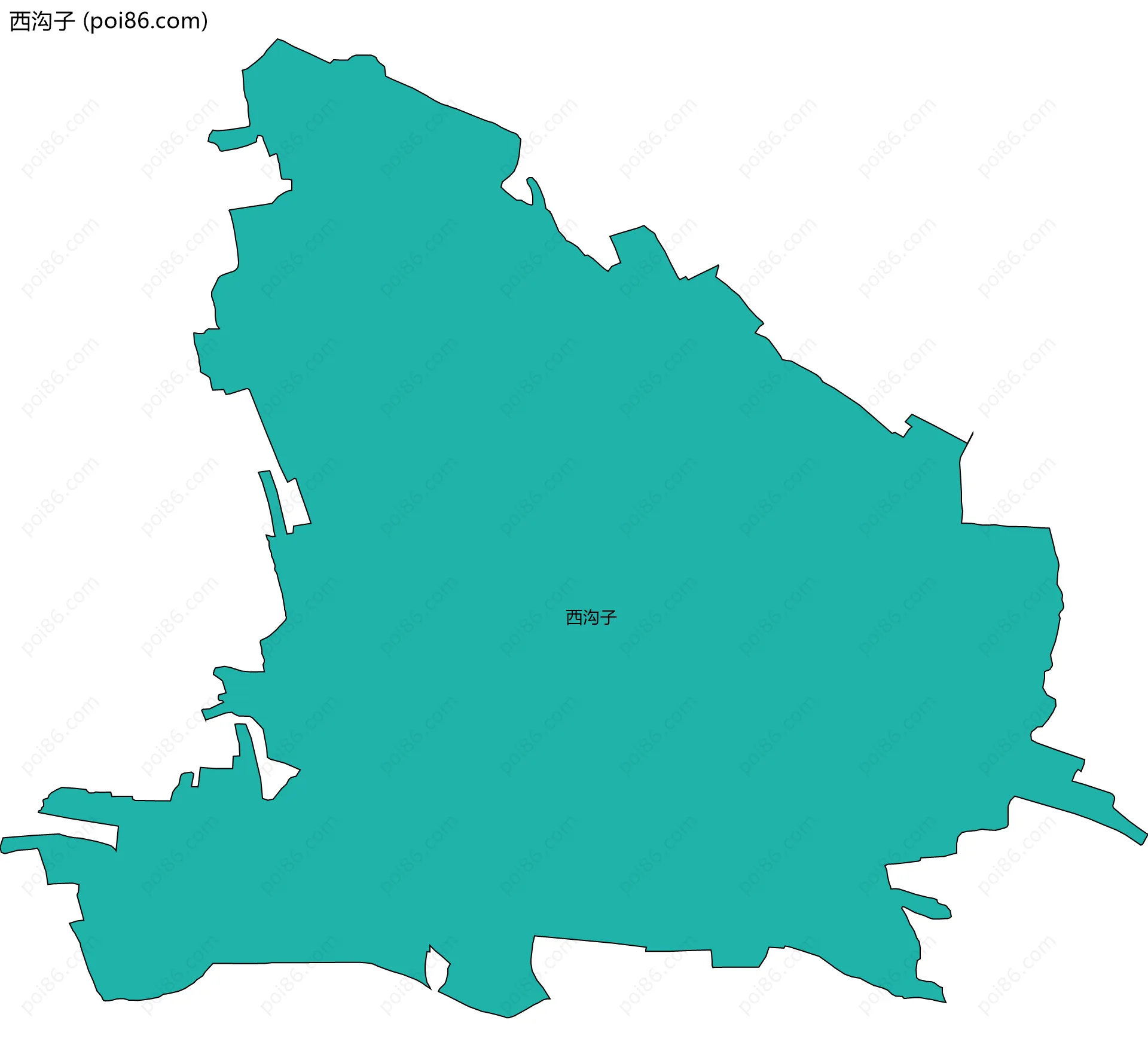 西沟子边界地图