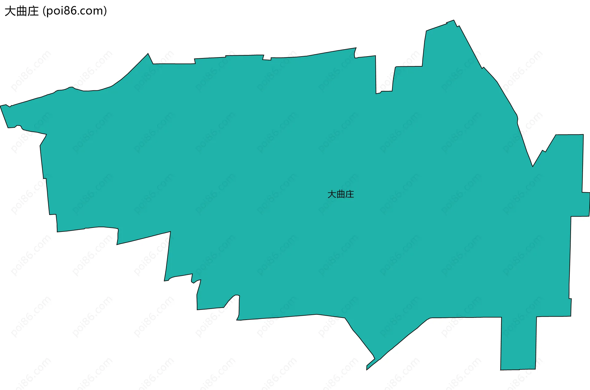 大曲庄边界地图