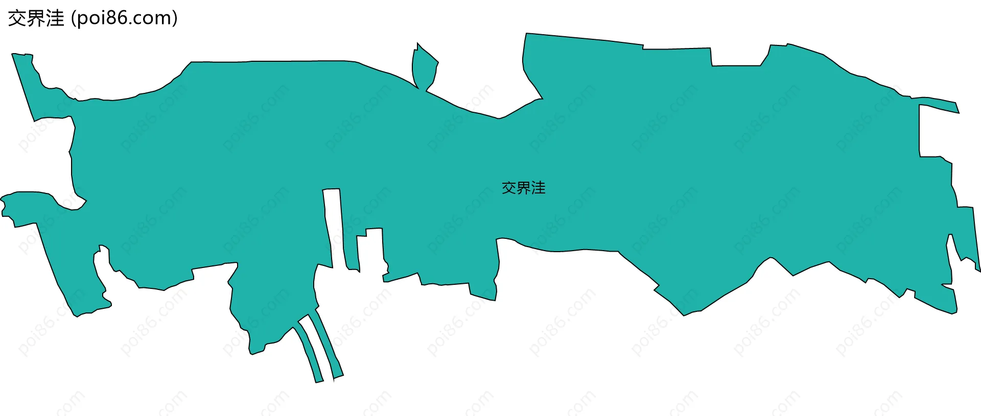 交界洼边界地图