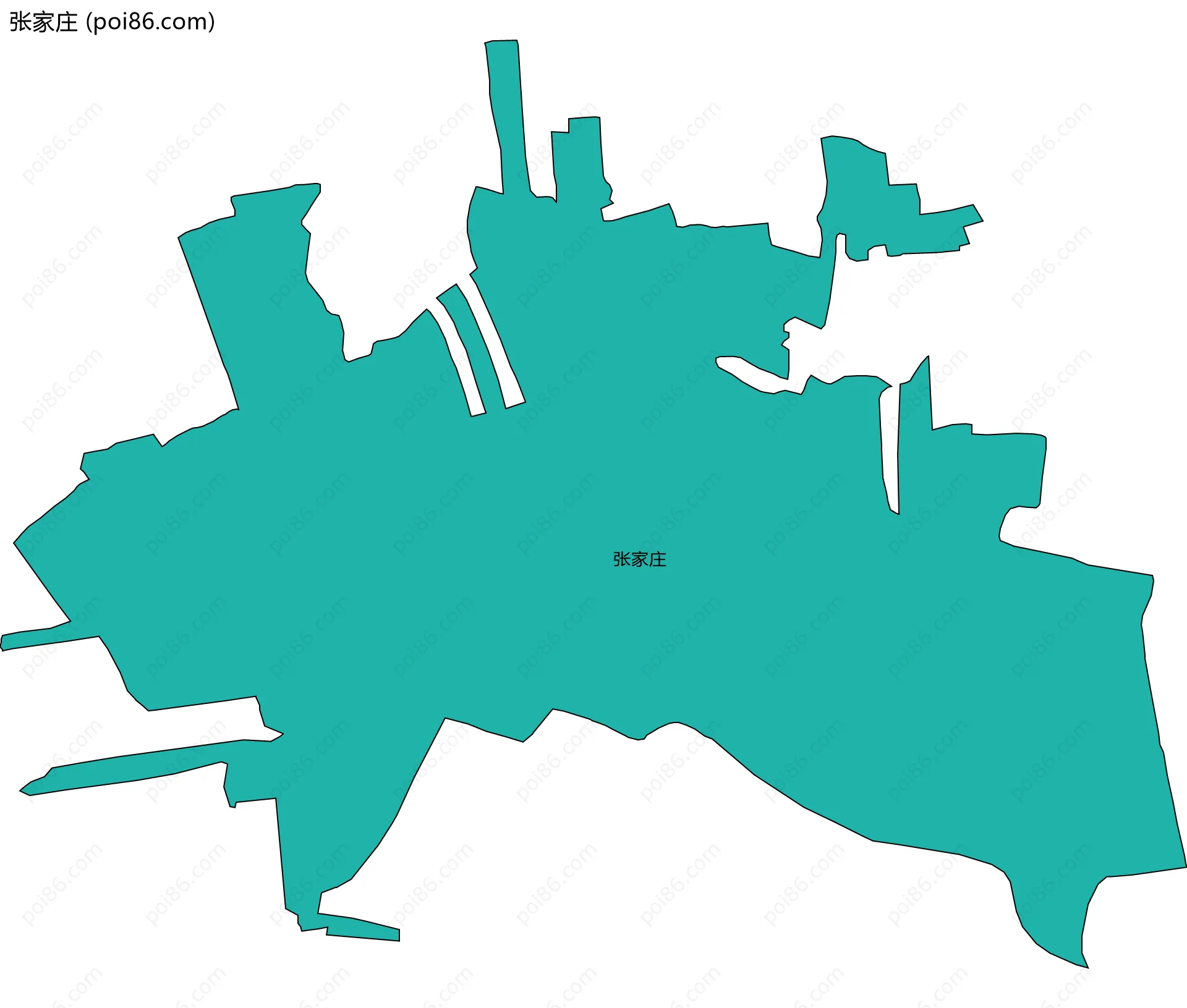 张家庄边界地图