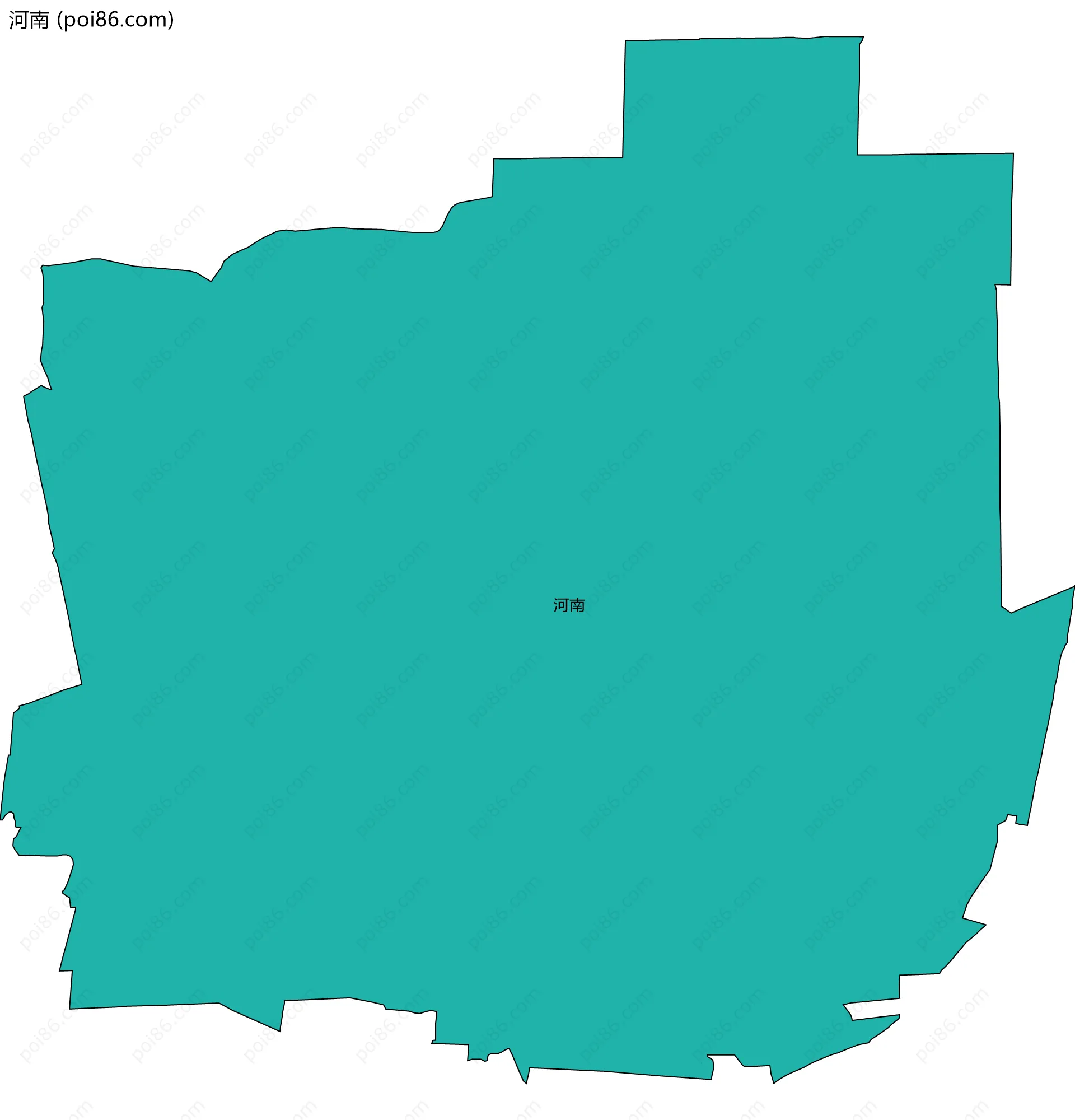 河南边界地图