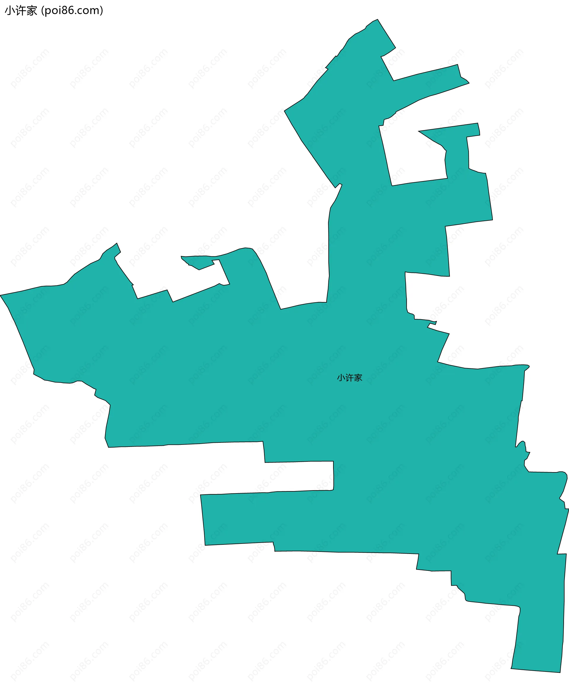 小许家边界地图