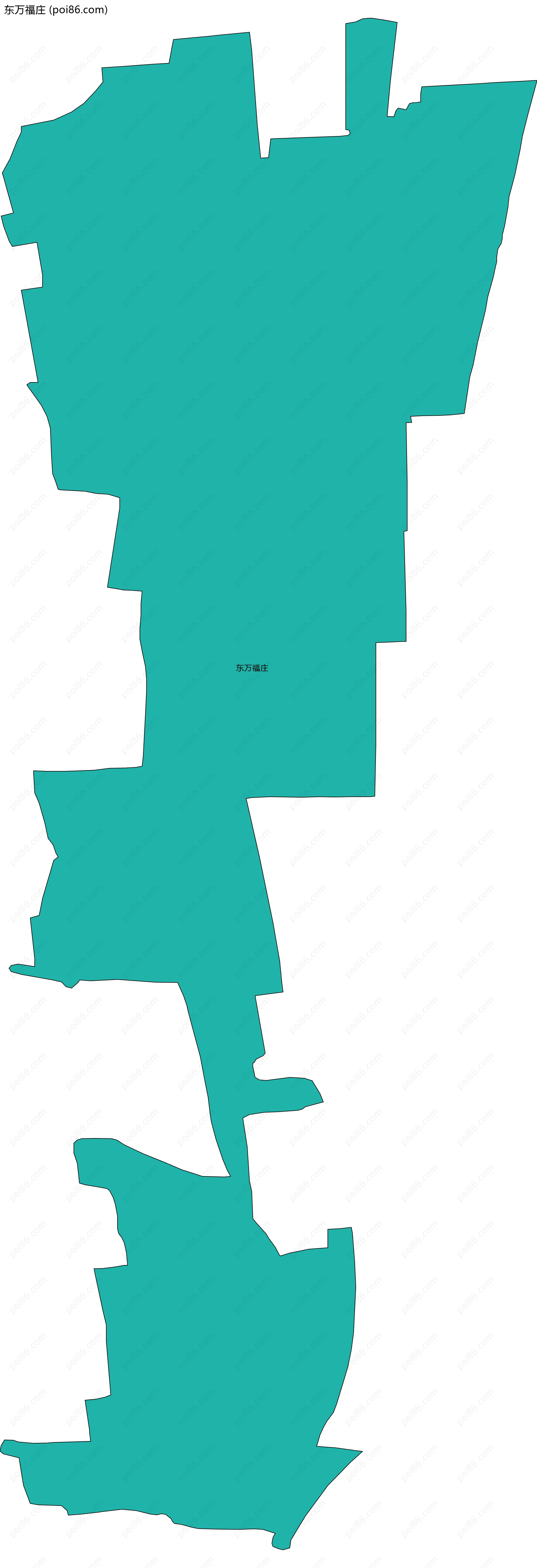 东万福庄边界地图