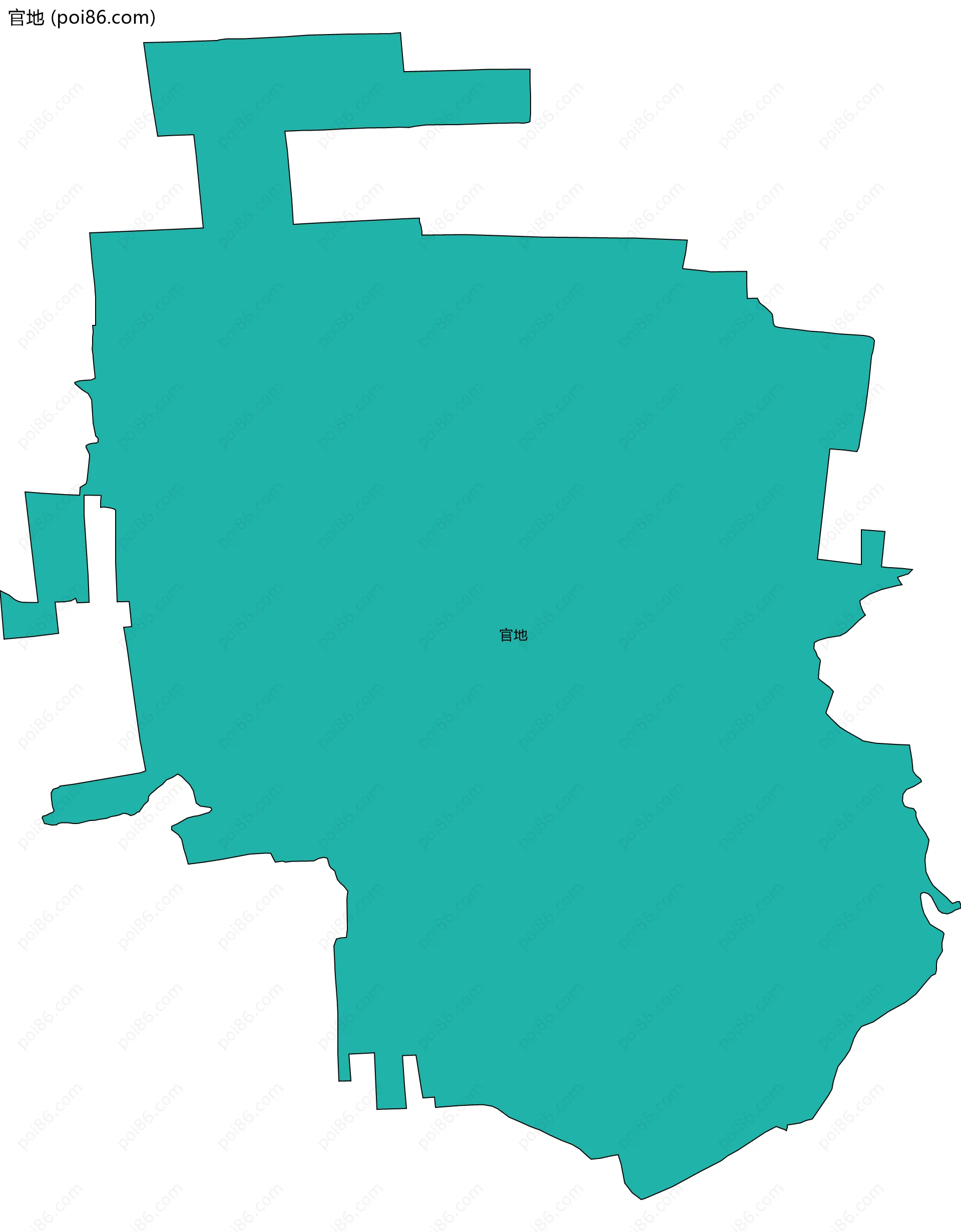 官地边界地图
